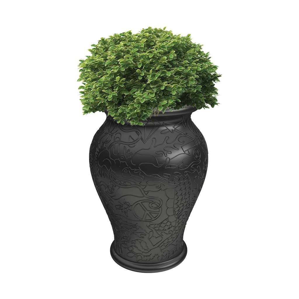 Qeeboo Ming Planter/Champagne Cooler By Studio Job, Black