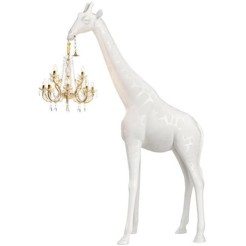 Qeeboo New Giraffe in Love Lamp de piso M H 2.65m, blanco