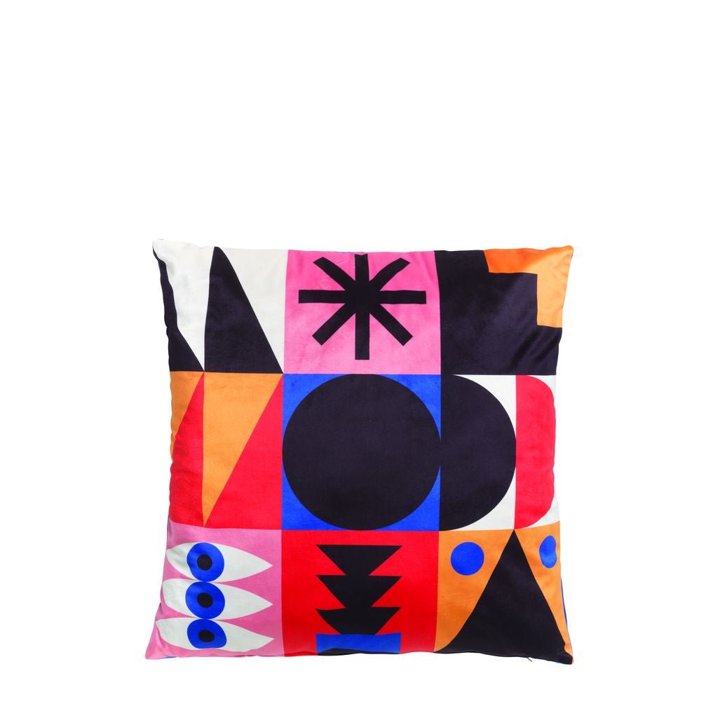 Qeeboo Oggian Cushion 45x45 Cm, Red Palm