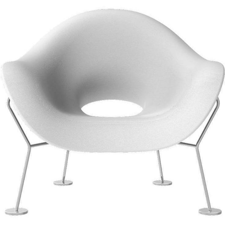 Qeeboo Pupa Armchair Chrome Frame Indoor, White