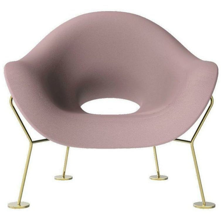 Qeeboo Pupa Armchair Brass Frame Indoor, Pink