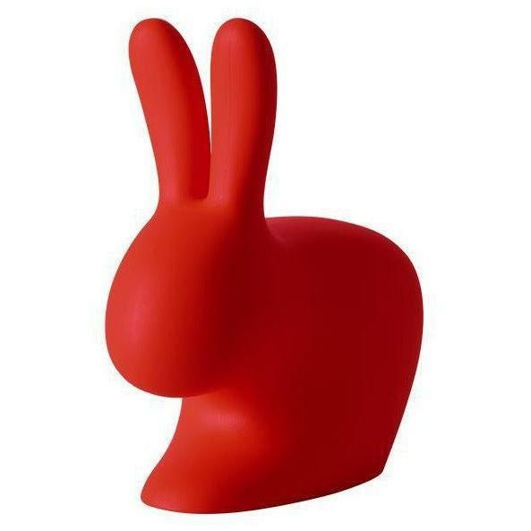 Qeeboo Rabbit Silla de bebé, rojo