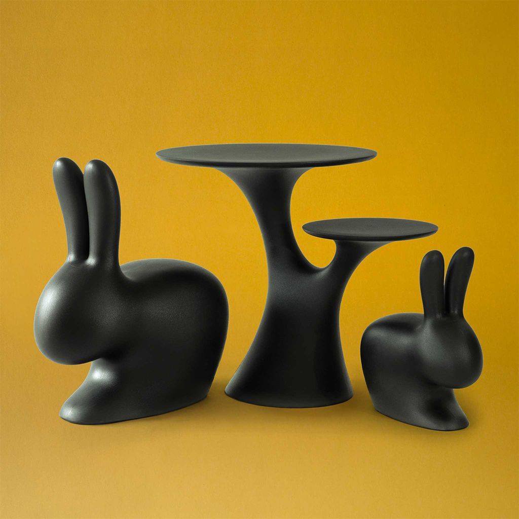 Qeeboo Rabbit Tree Table By Stefano Giovannoni, Grey