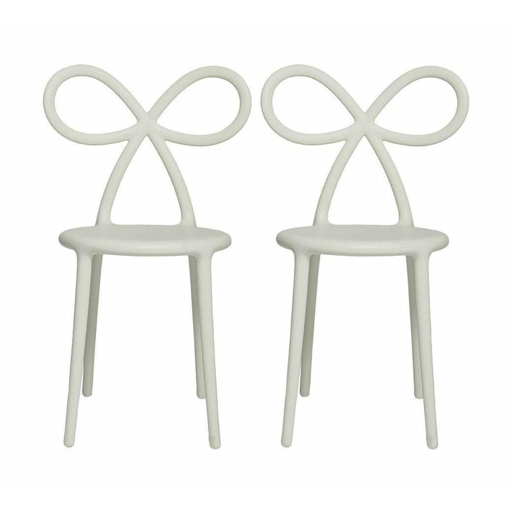 Qeeboo Ribbon Chail Baby de Nika Zupanc Set of 2, White