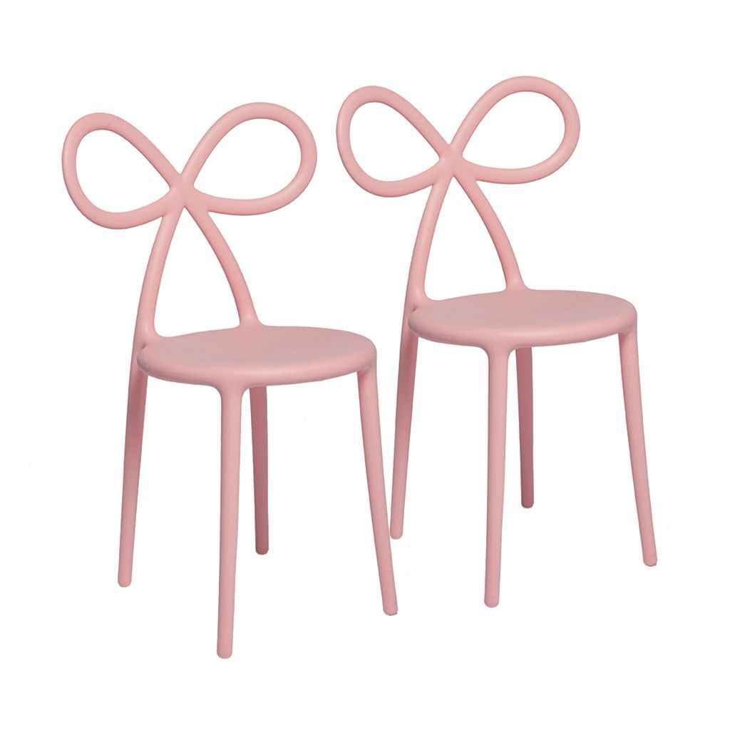 Chaise de ruban Qeeoo par Nika Zupanc Set de 2, rose