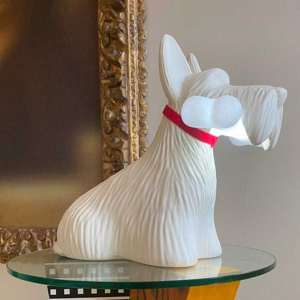 Qeeboo Scottie Lamp de Stefano Giovannoni, blanco