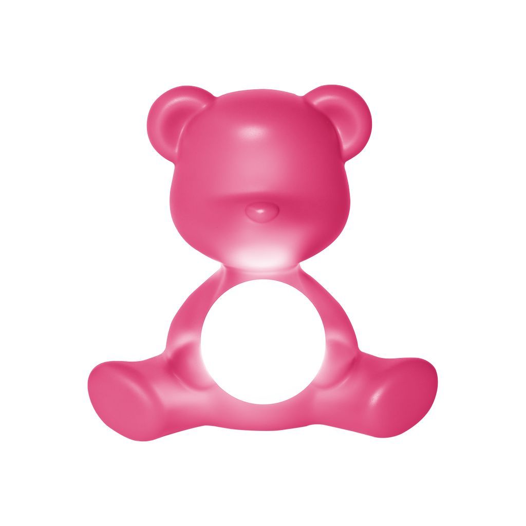 Qeeboo Teddy Girl LED wiederaufladbare Tischlampe, Fuxia