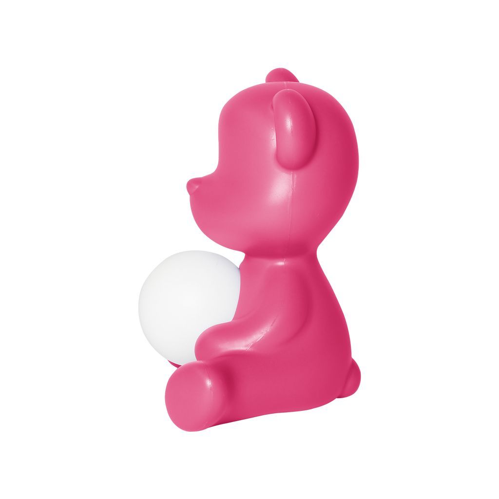 Qeeboo Teddy Girl LED wiederaufladbare Tischlampe, Fuxia