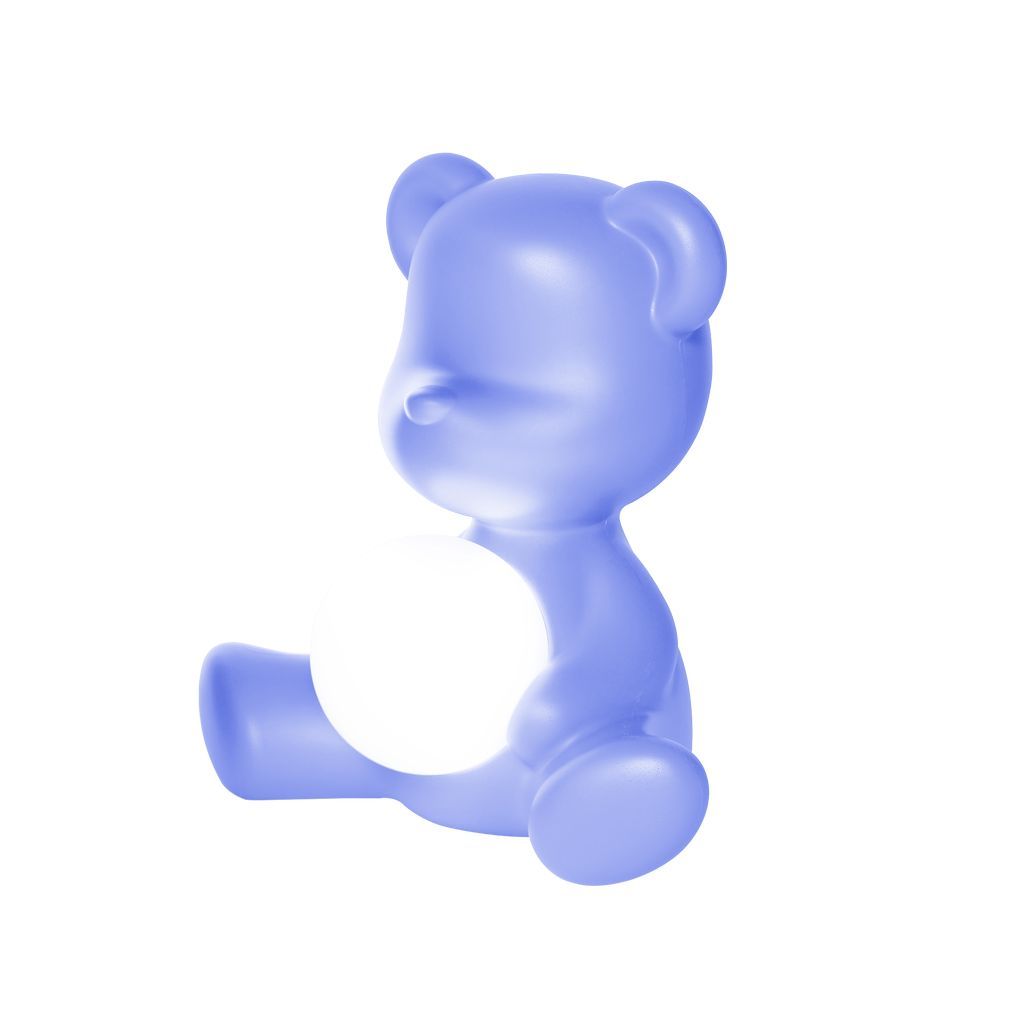 Qeeboo Teddy Girl LED LEP de mesa recargable, azul claro