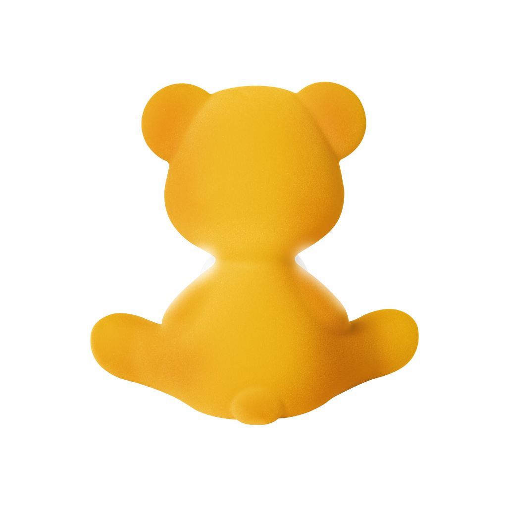 QEEOOO TEDDY GIRL LED RECHARGable Table Table Lampe finale en velours, or foncé