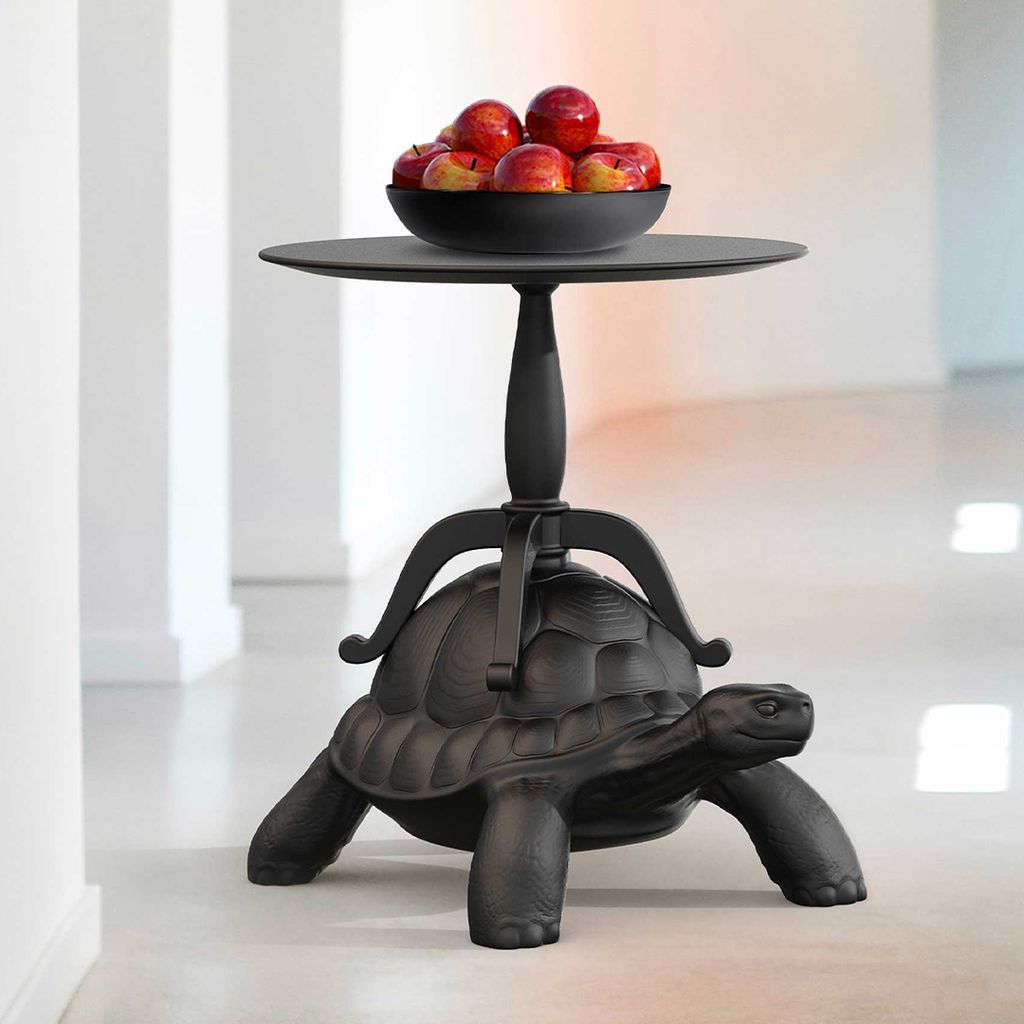 Table basse de transport de tortue QEEEOO, noir