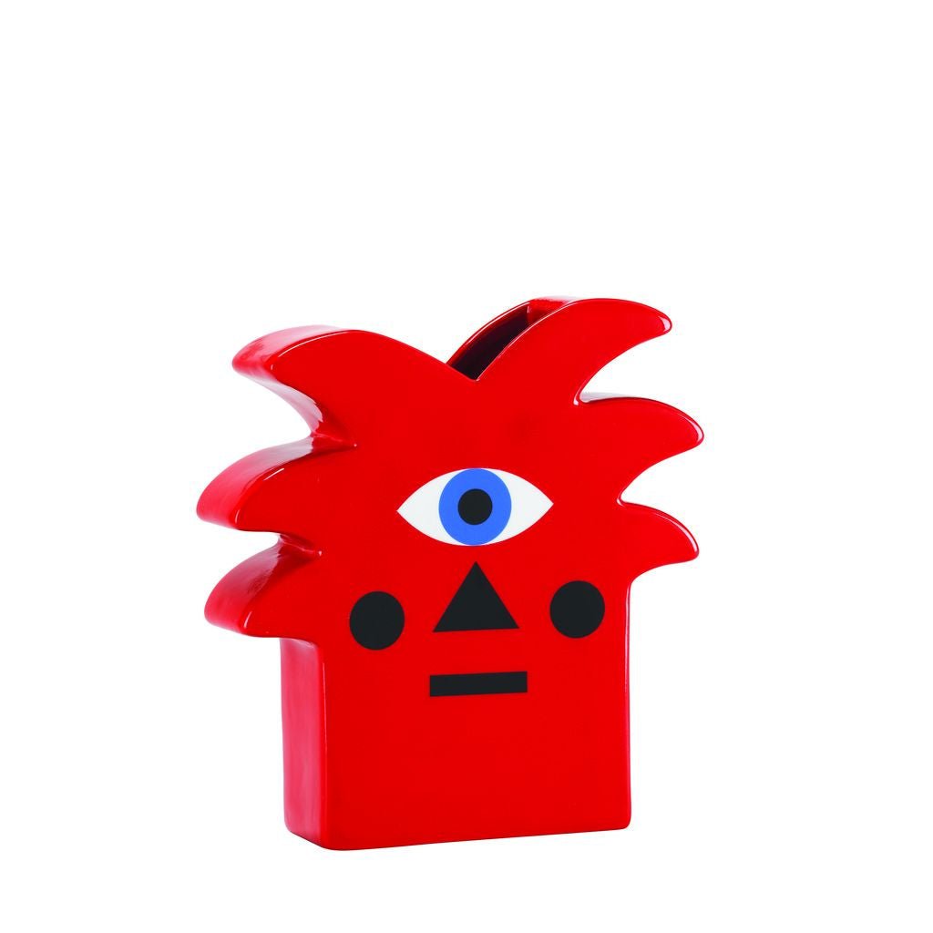 Qeeboo vase ogian, paume rouge