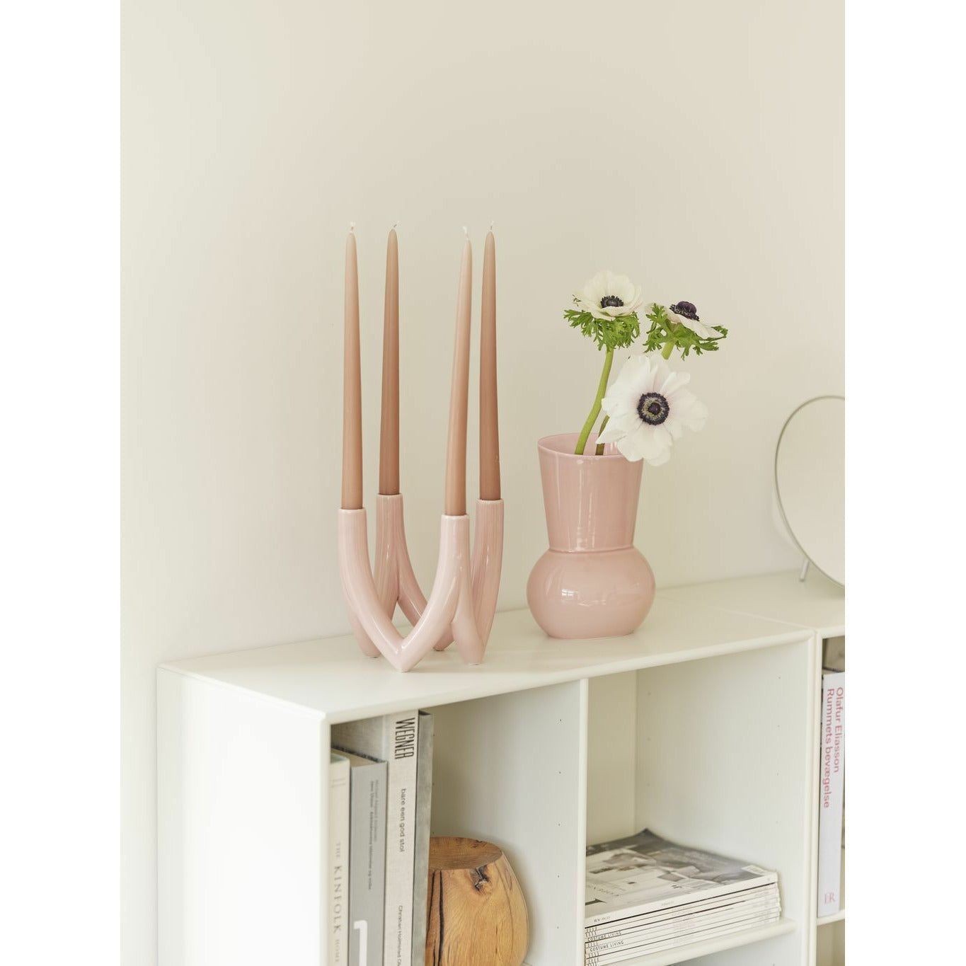 RO -samling nr. 66 oval vase, lyserød