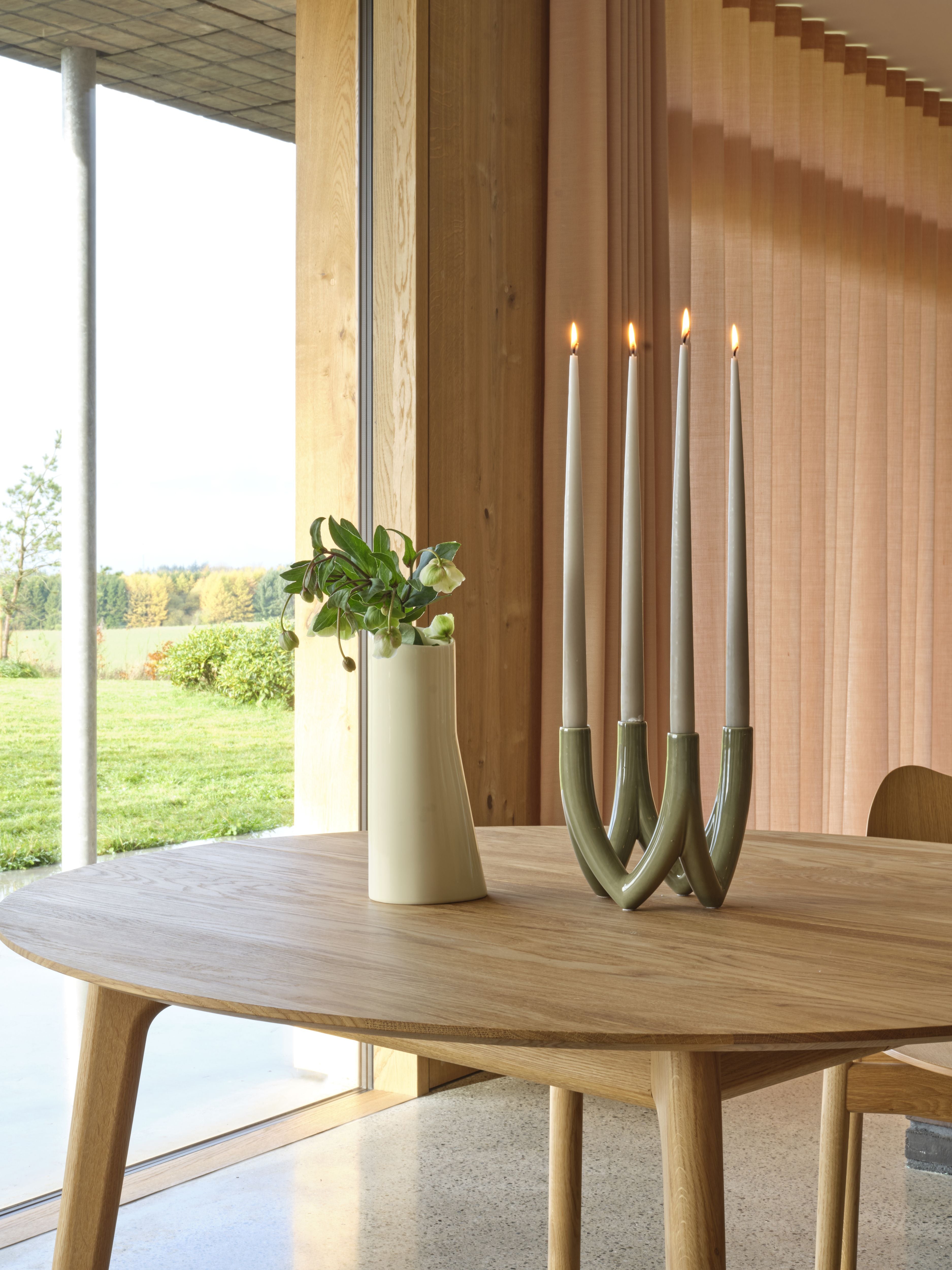RO Collection Salon Table extensible en chêne huilé, Ø 120 cm