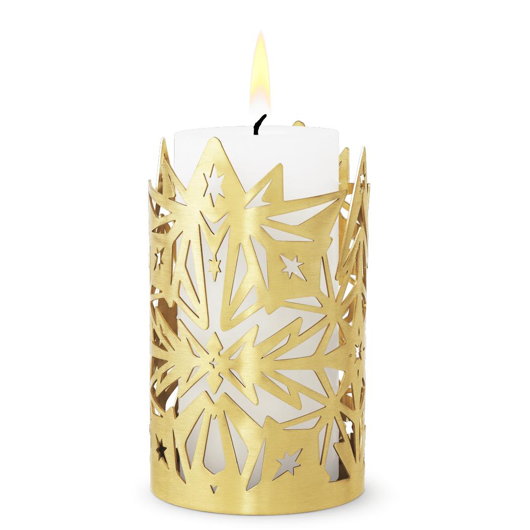 Rosendahl Karen Blixen Gold Plated Block Candle Holder H16 Cm