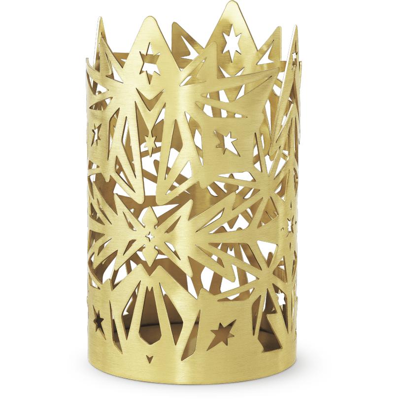 Rosendahl Karen Blixen Gold Plated Block Candle Holder H16 Cm