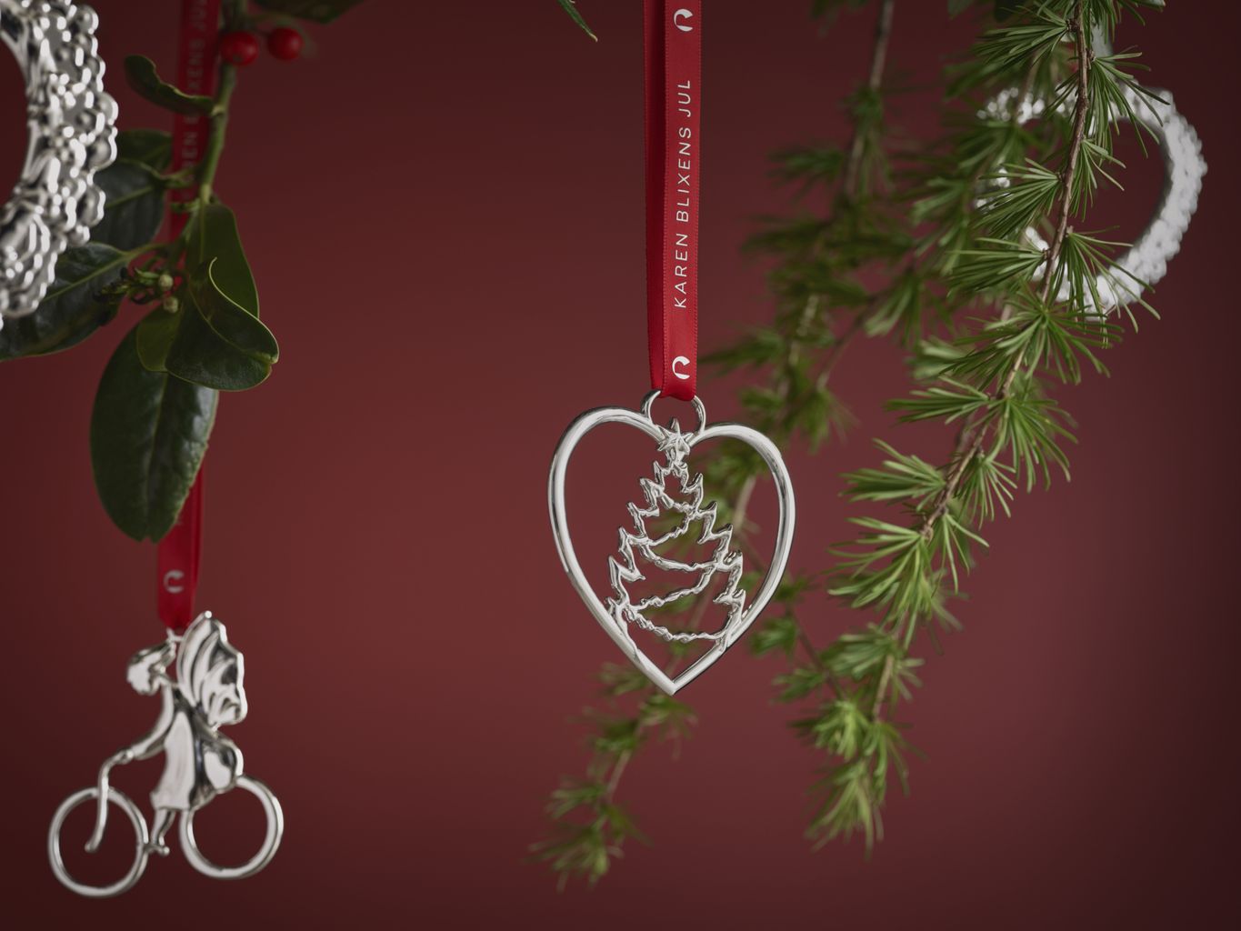 Rosendahl Karen Blixen Heart Christmas Tree H7,5 cm, argent plaqué