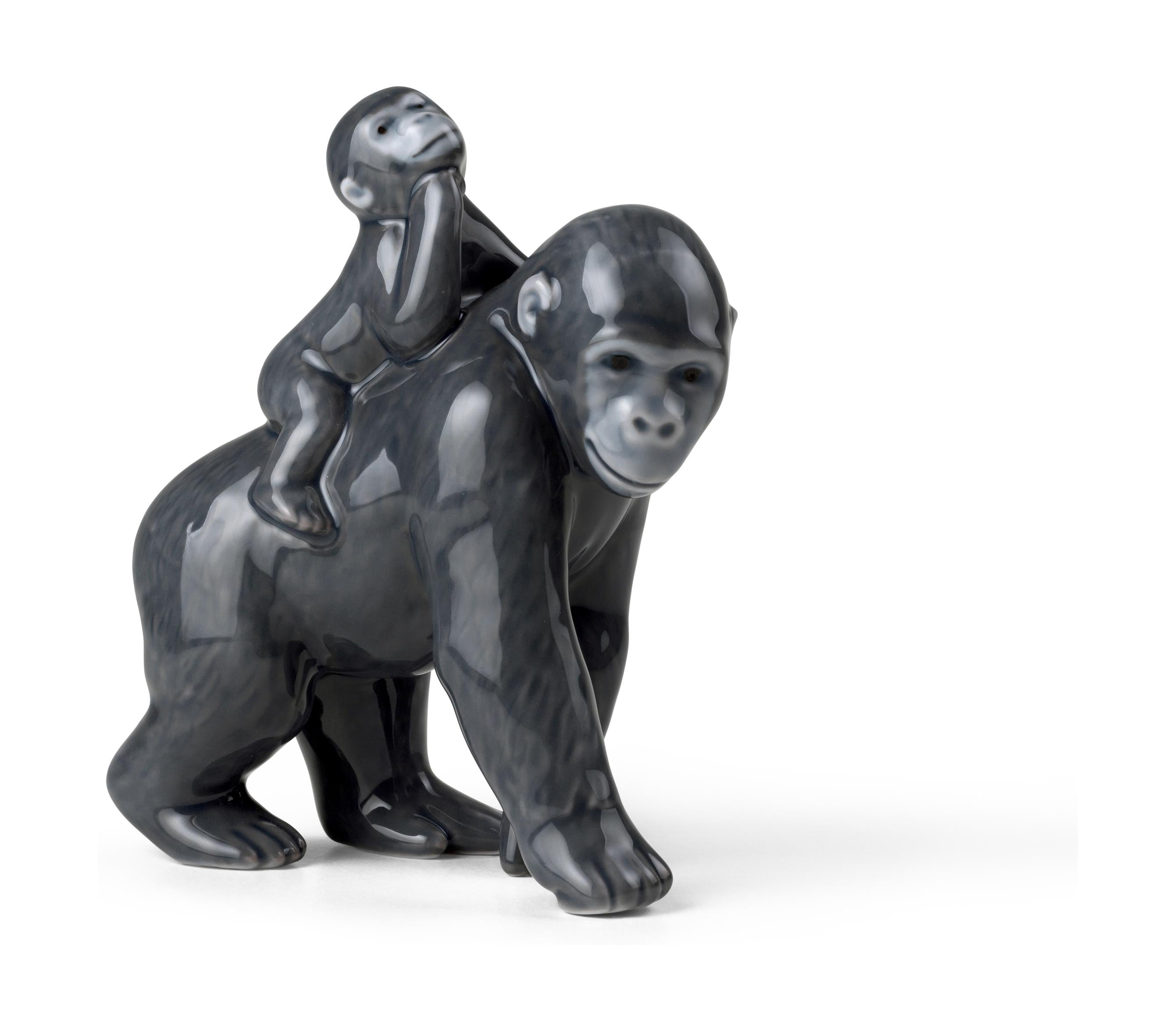 Royal Copenhagen 2023 årlig figur, gorilla med baby