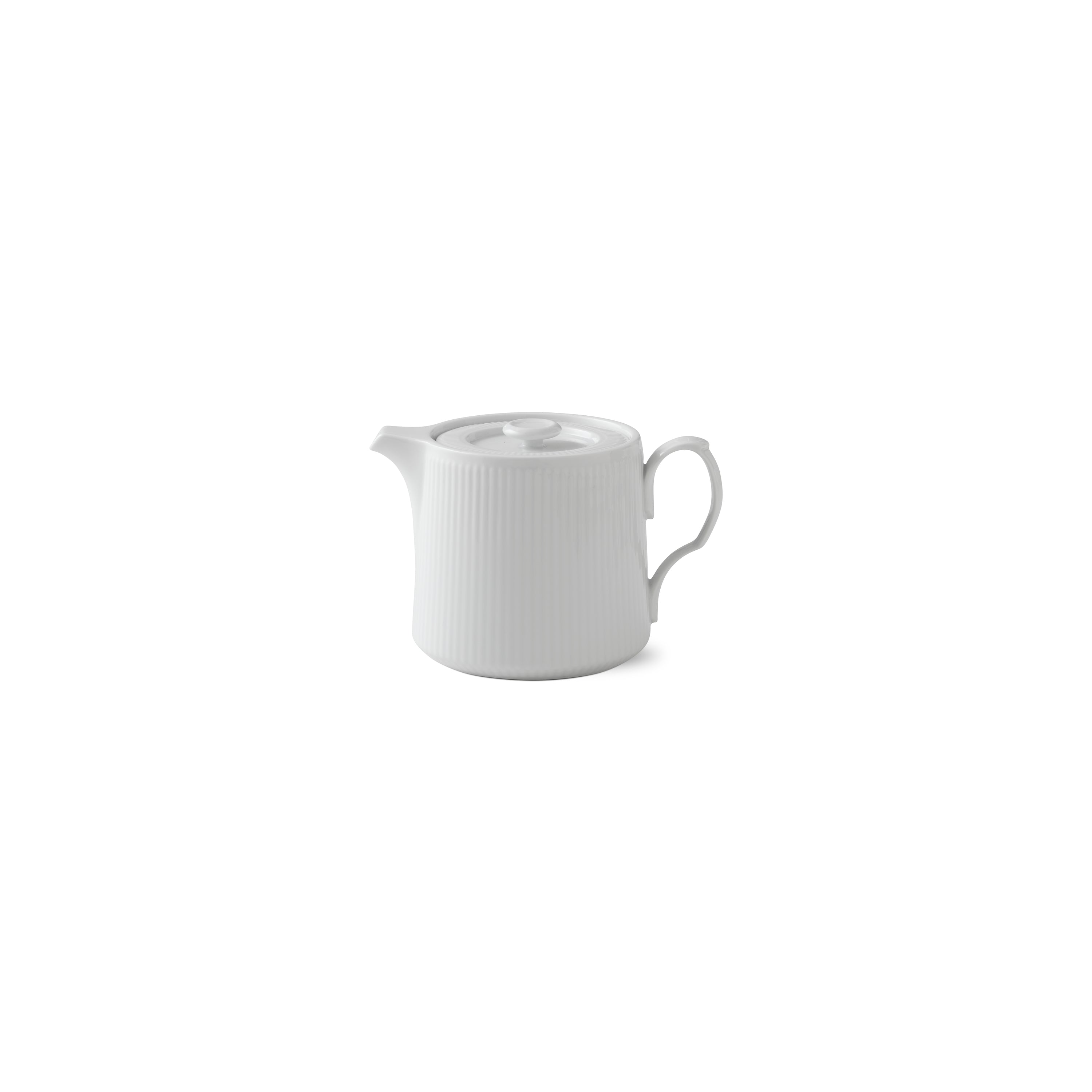 Royal Copenhagen White Riflet Teapot 75 Cl