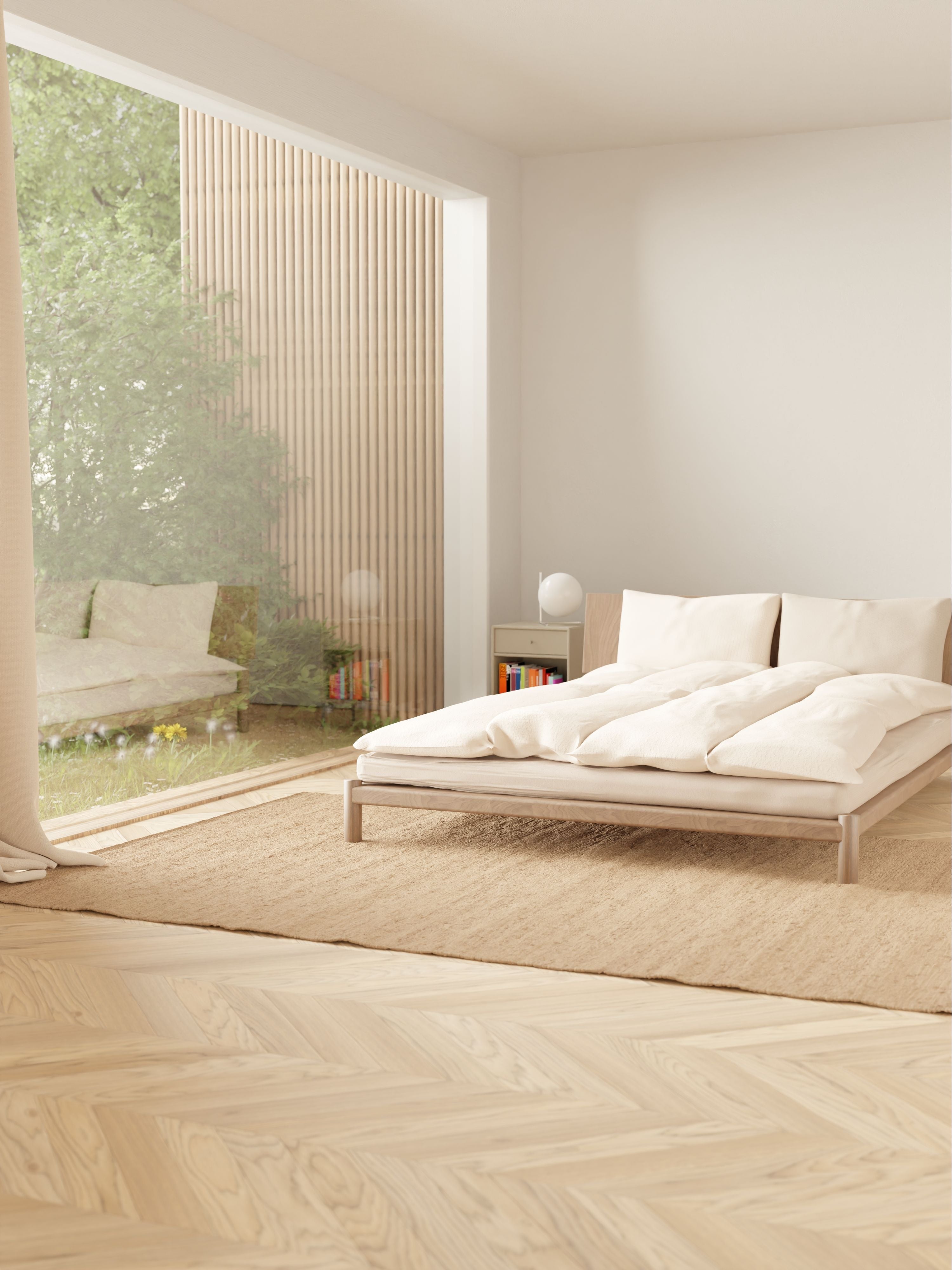 Rug Solid Cotton Rug 170 X 240 Cm, Nougat