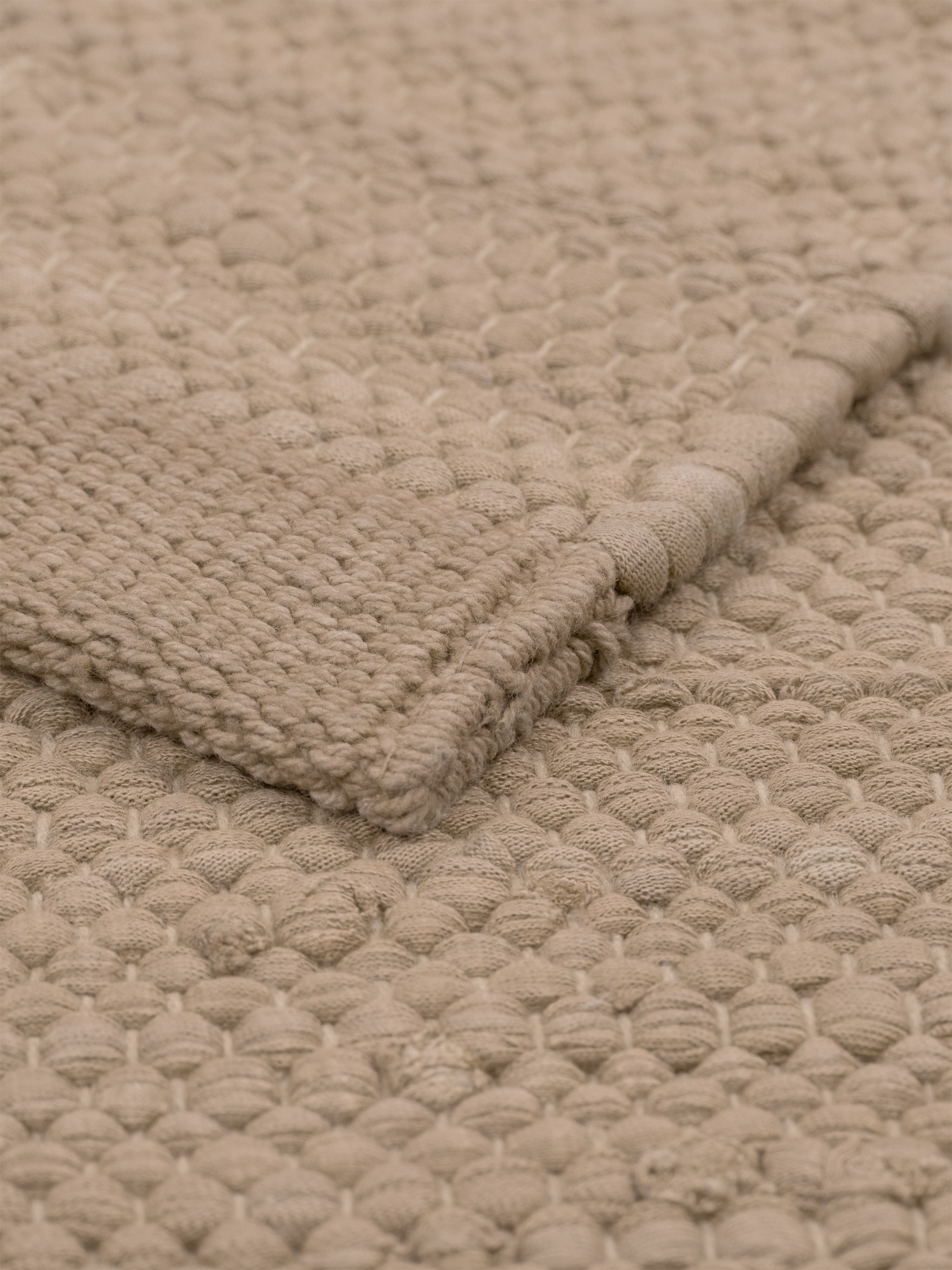 Rug Solid Cotton Rug 60 X 90 Cm, Nougat