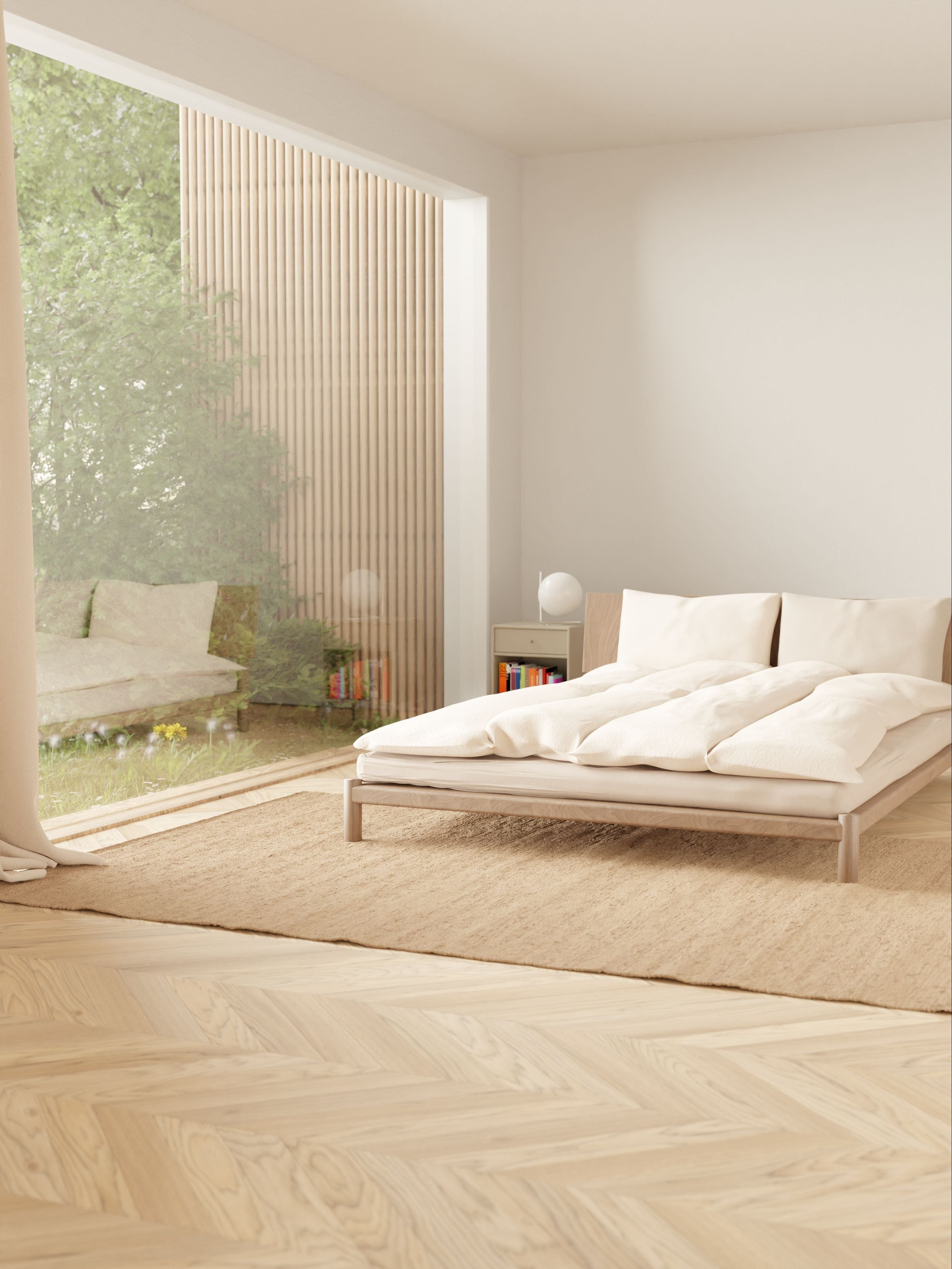 Tapis de coton solide 60 x 90 cm, Nougat