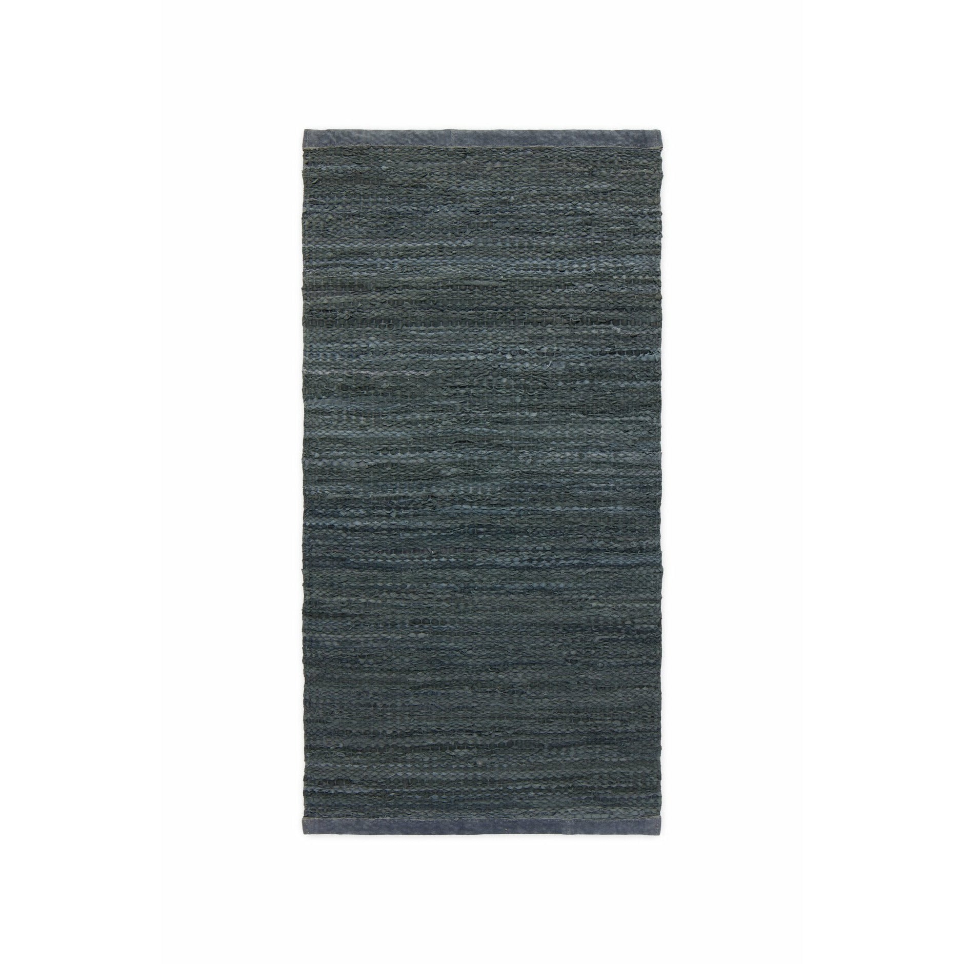 Tæppe solid læder tæppe mørkegrå, 75 x 200 cm
