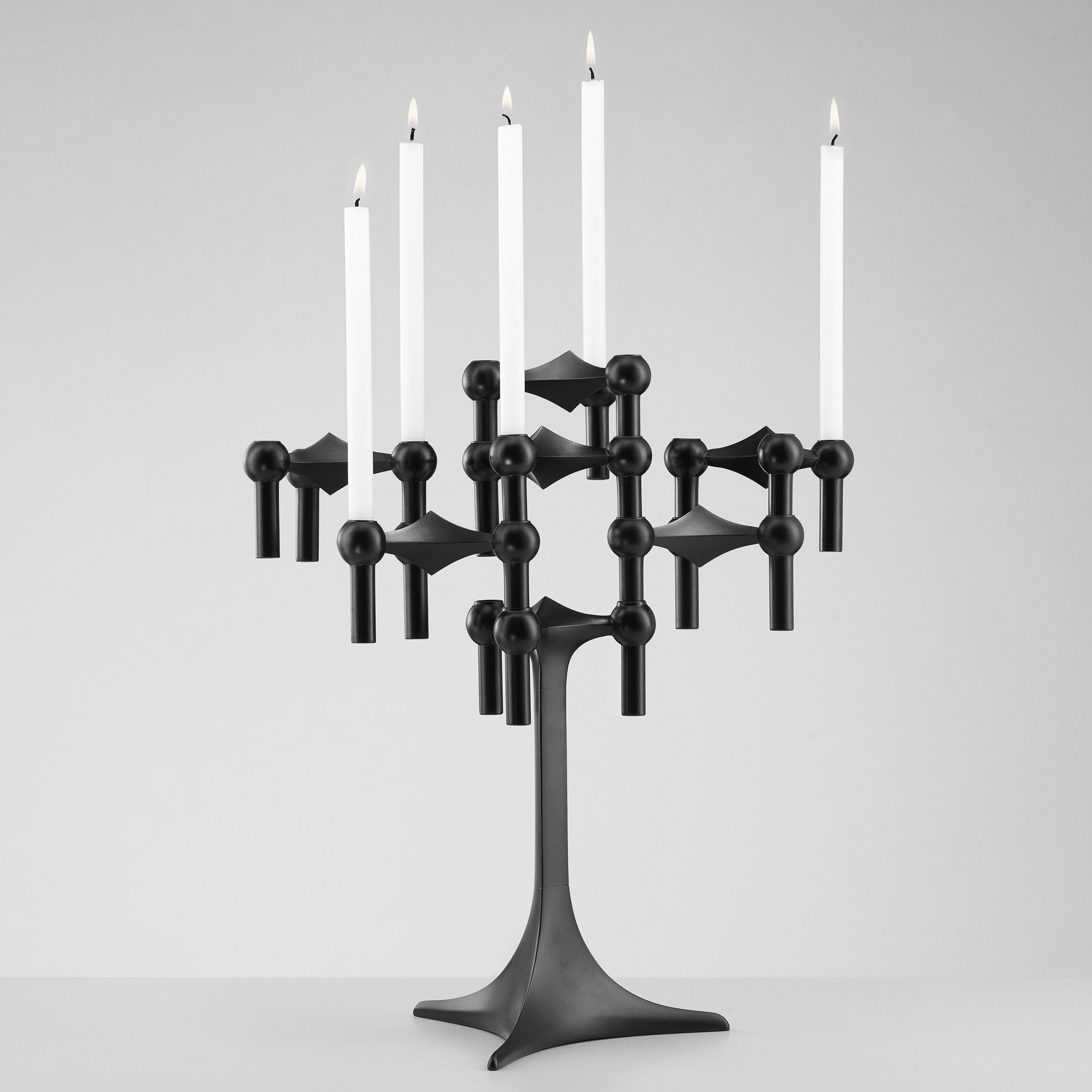 Stoff Nagel Candle Holder, sort