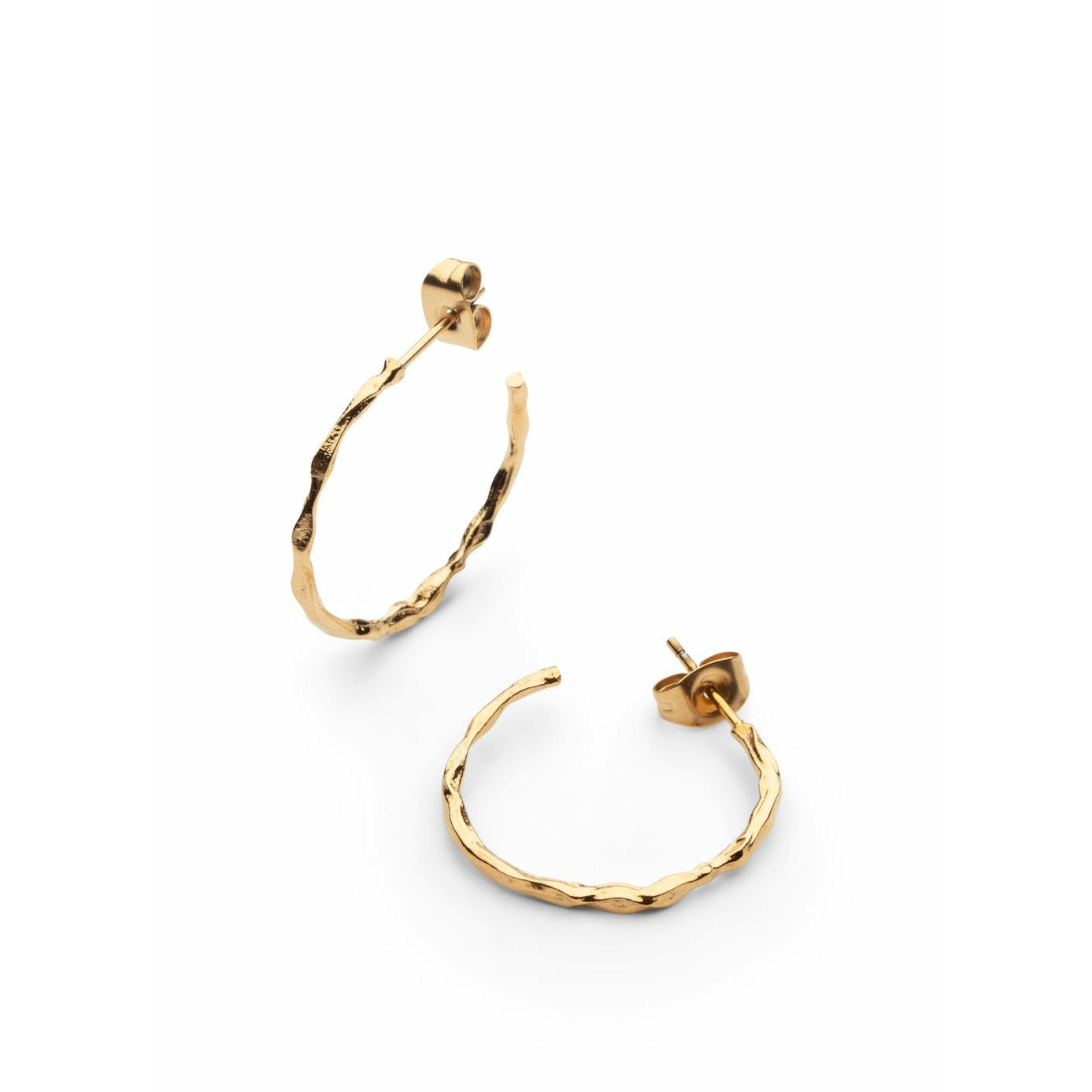 Skultuna Chunky Loop Earrings 316 L Steel Gold Plated, ø2 Cm