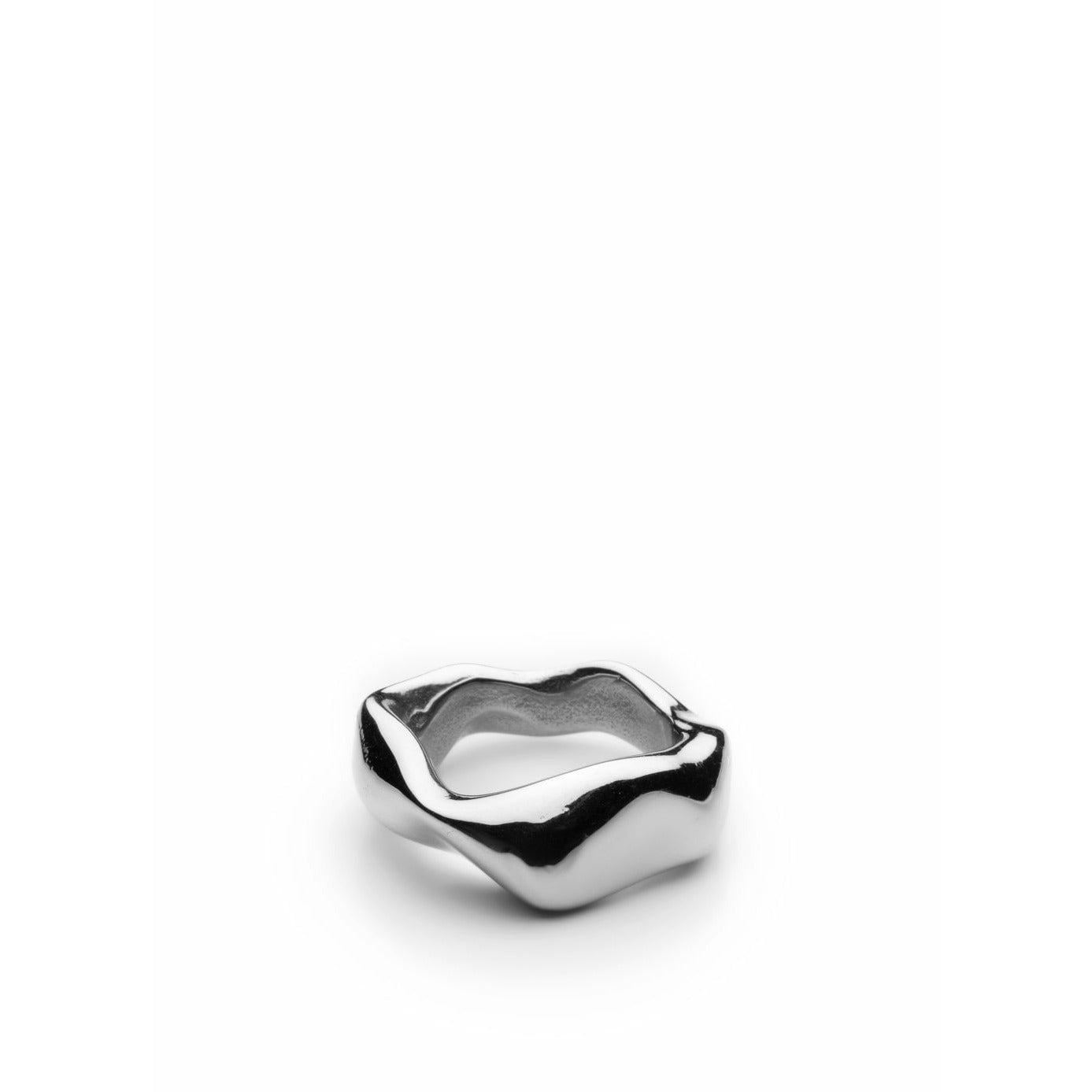 Skultuna Chunky Ring kleiner polierter Stahl Ø1,6 cm