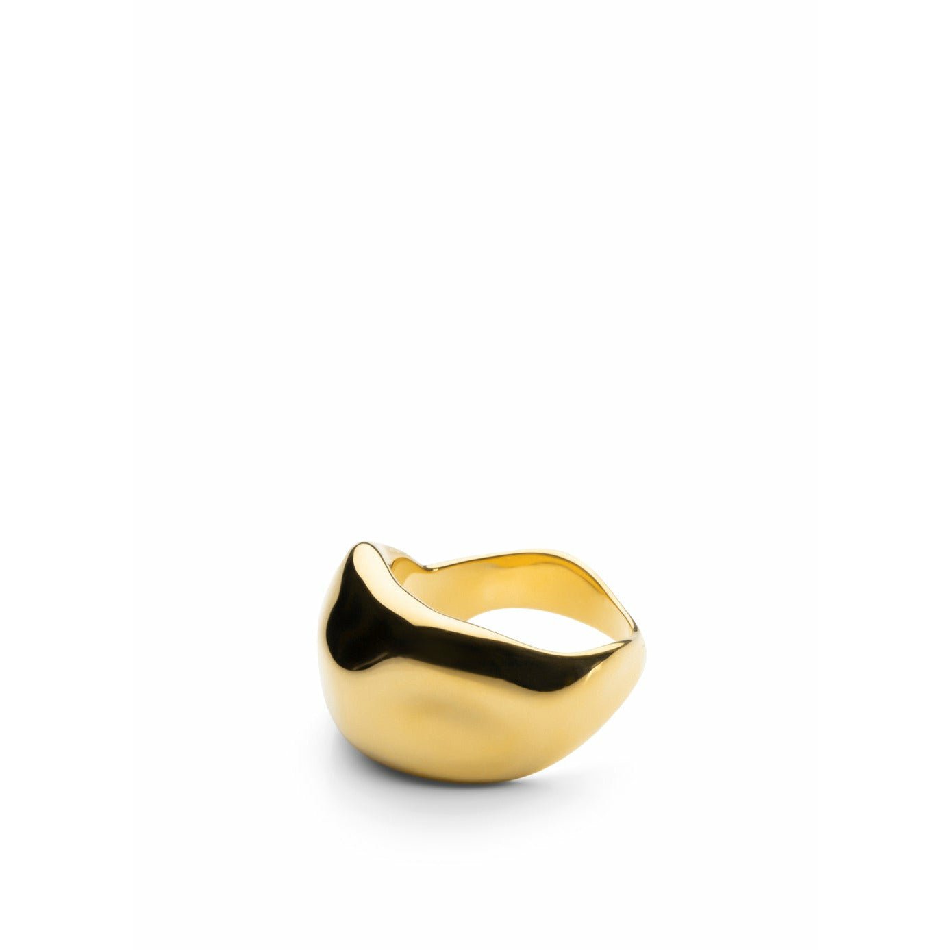 Skultuna Chunky Ring klein, vergoldet, Ø1,6 cm