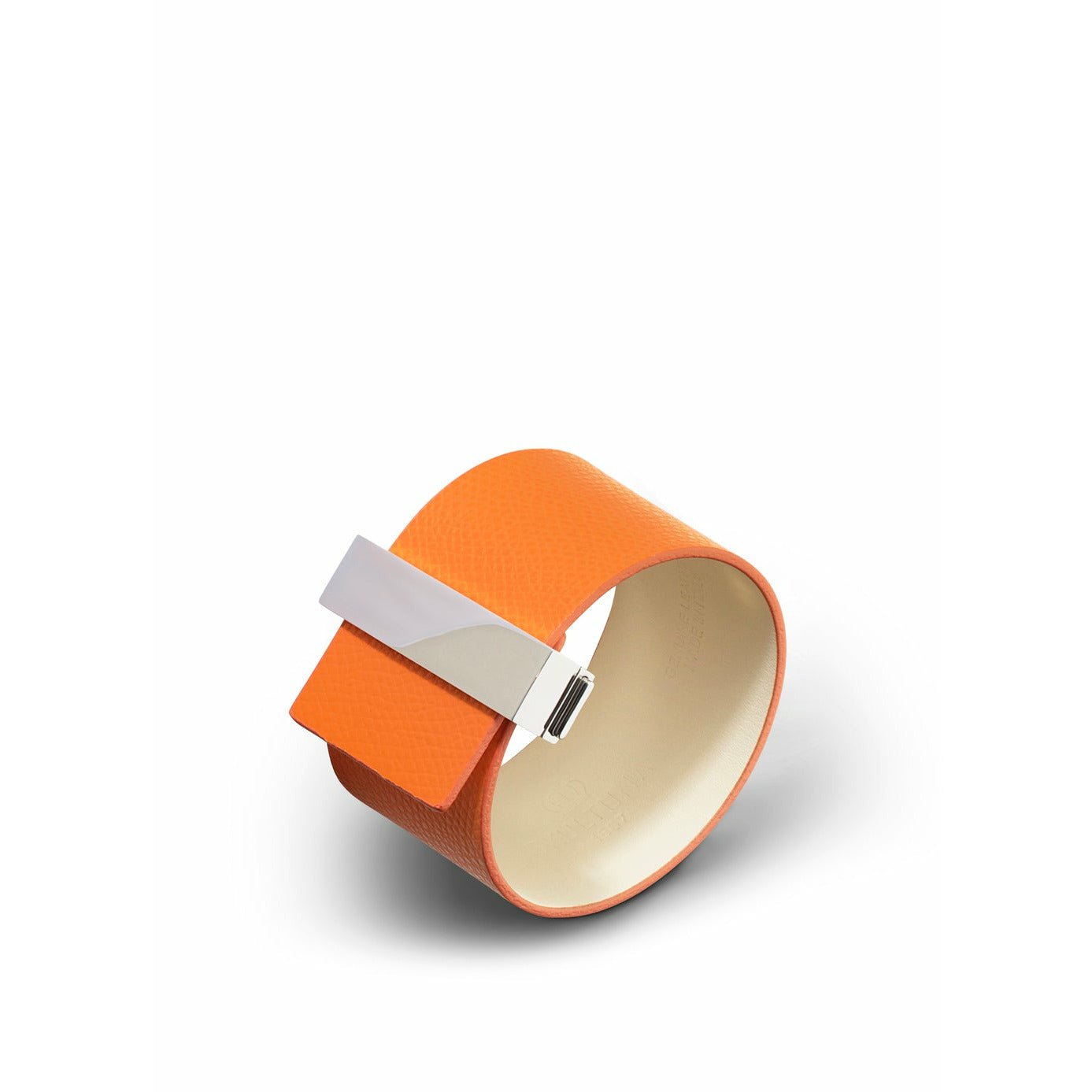 Skultuna Verschluss Ledergurt Leder/polierter Stahl 38 mm L 17 & 18 cm, Orange