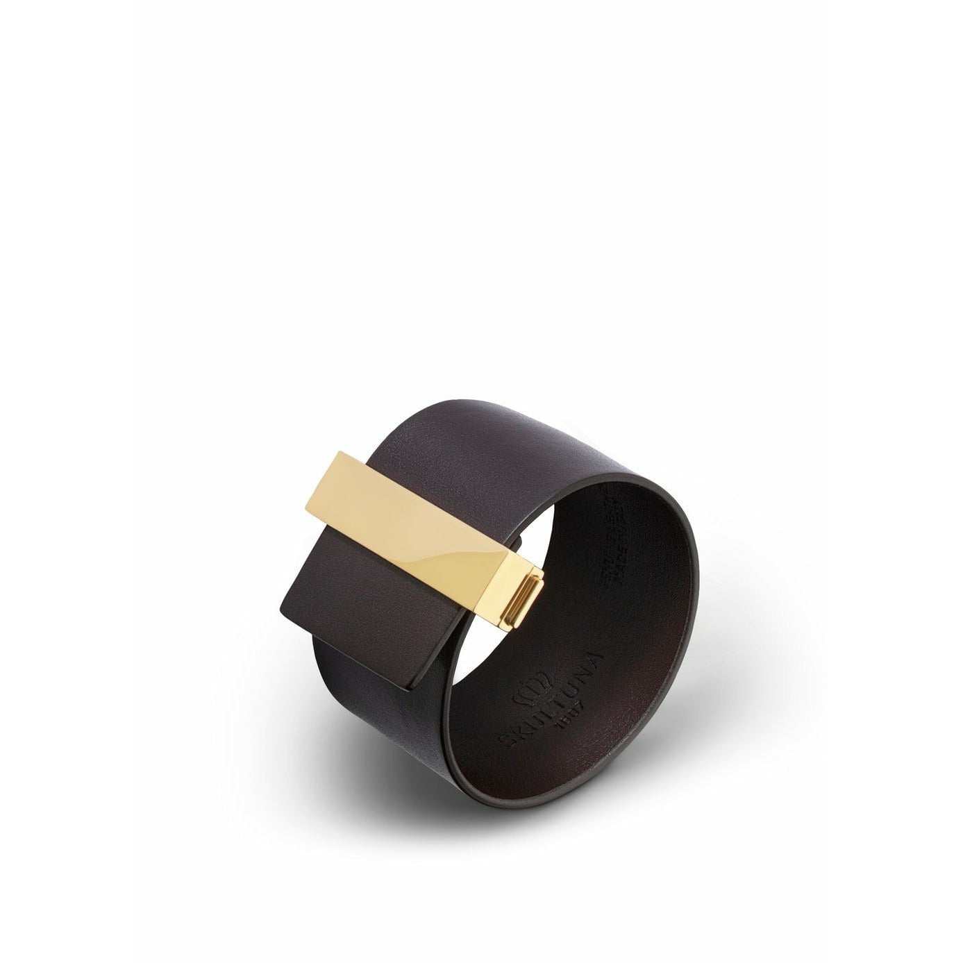 Skultuna Verschluss Lederband Leder/Gold plattiert 38 mm l 17 & 18 cm, braun