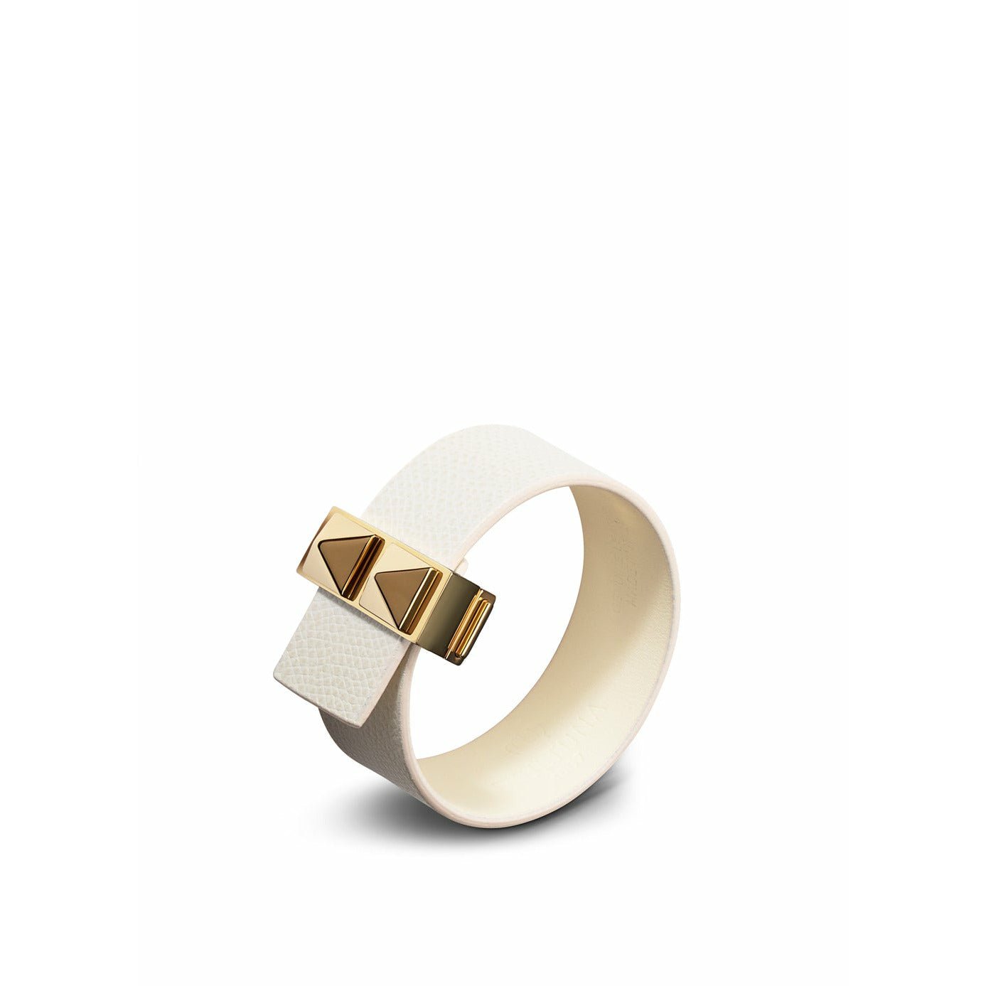 Skultuna fermoir rivets Bracelet Gold plaqué 23 mm L 17 et 18 cm, blanc