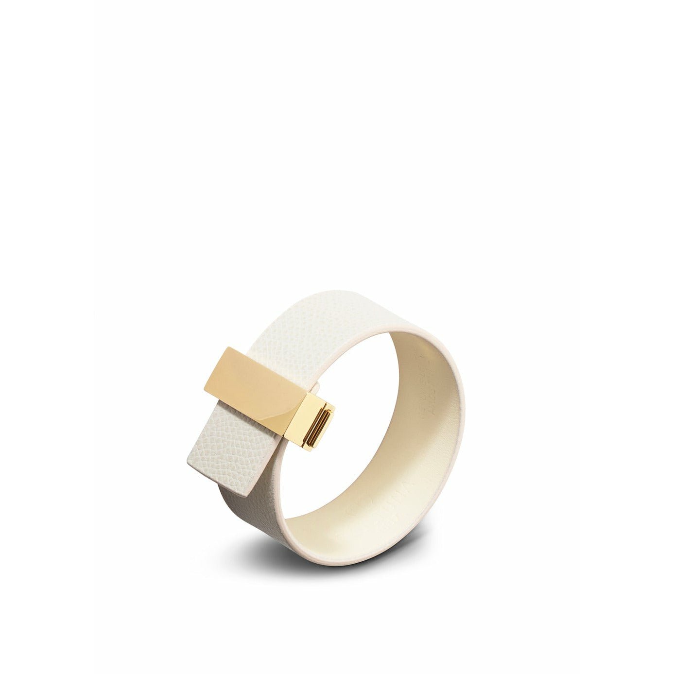 Skultuna Verschluss dünne Lederbandleder Leder/Gold 23 mm l 17 & 18 cm, weiß