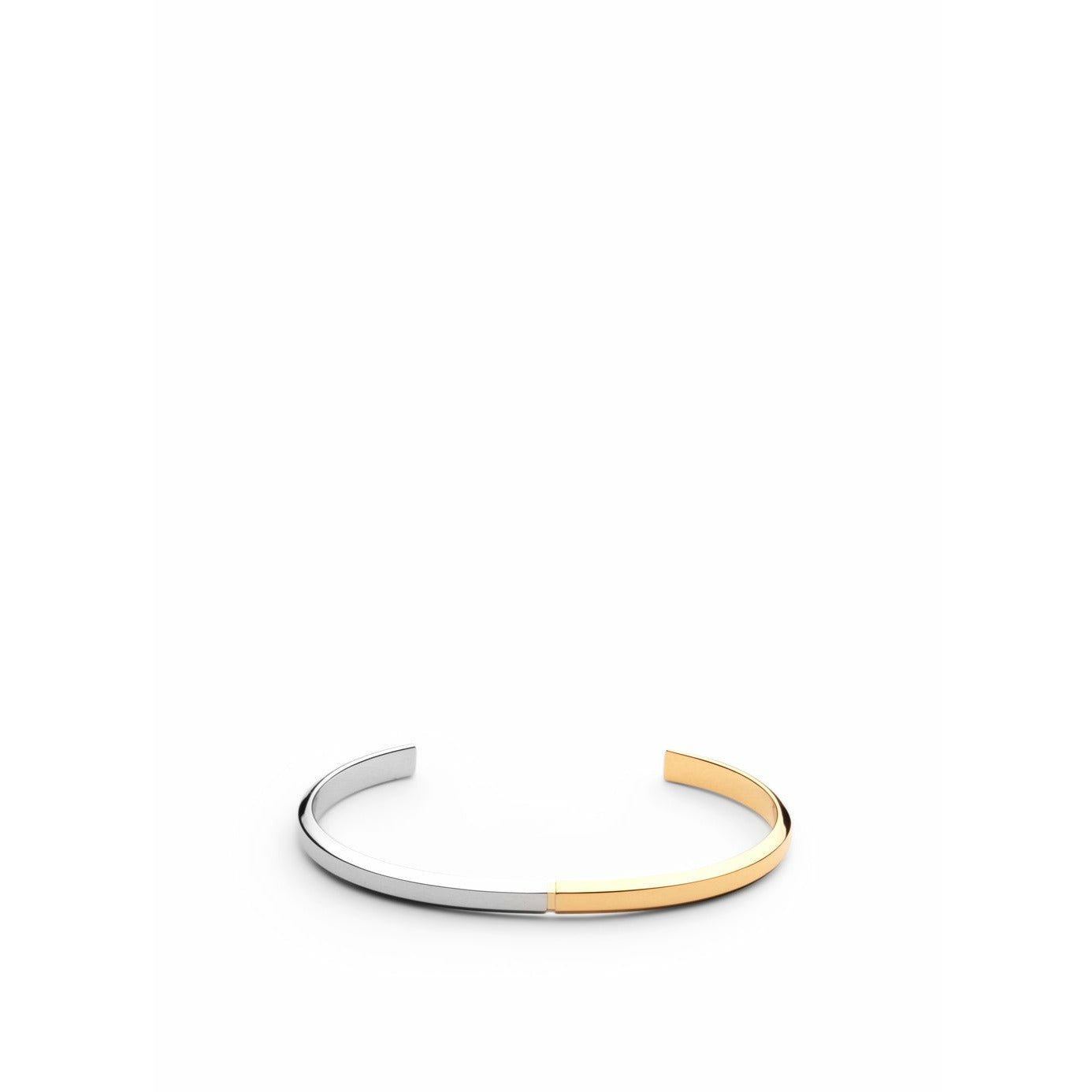 Skultuna Icon Dünnes Armband großer polierter Stahl/Gold plattiert, Ø18,5 cm