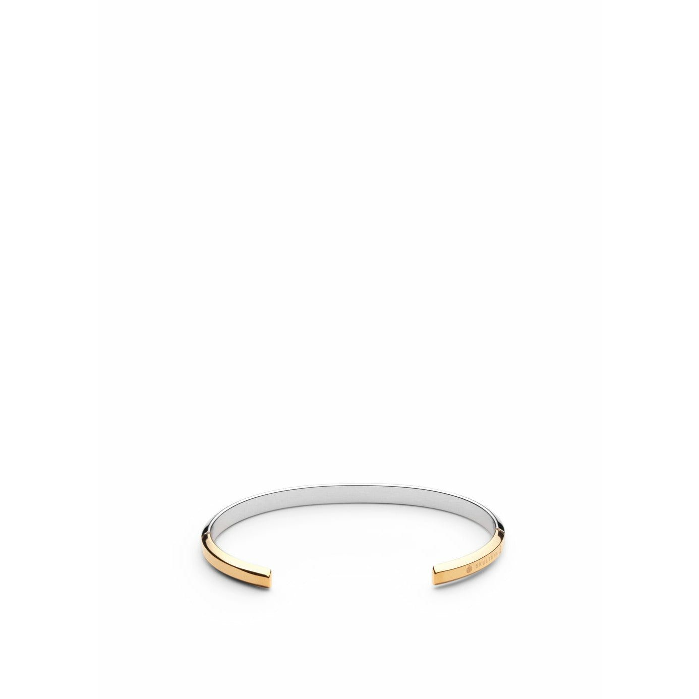 Skultuna -Symbol Dünnes Armband kleiner polierter Stahl/Gold plattiert, Ø14,5 cm