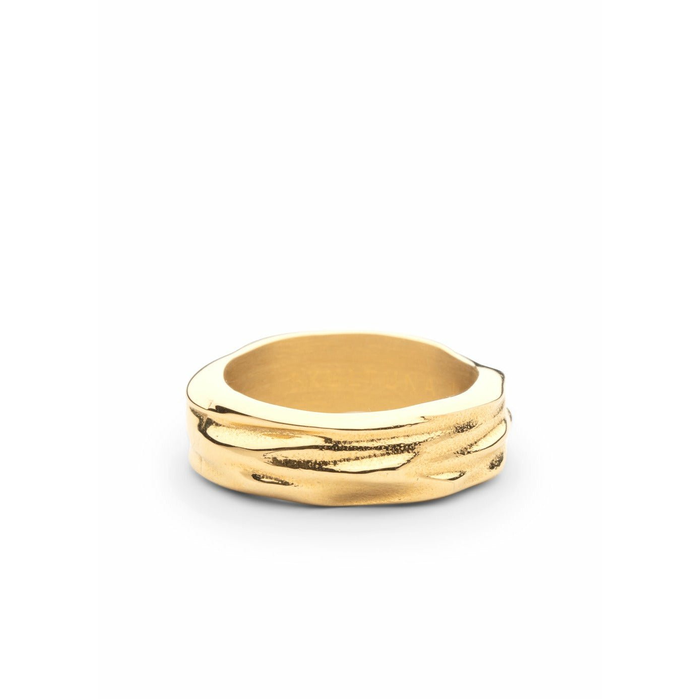 Skultuna undurchsichtige Objekte dicker Ring kleiner Matt Gold, Ø1,6 cm