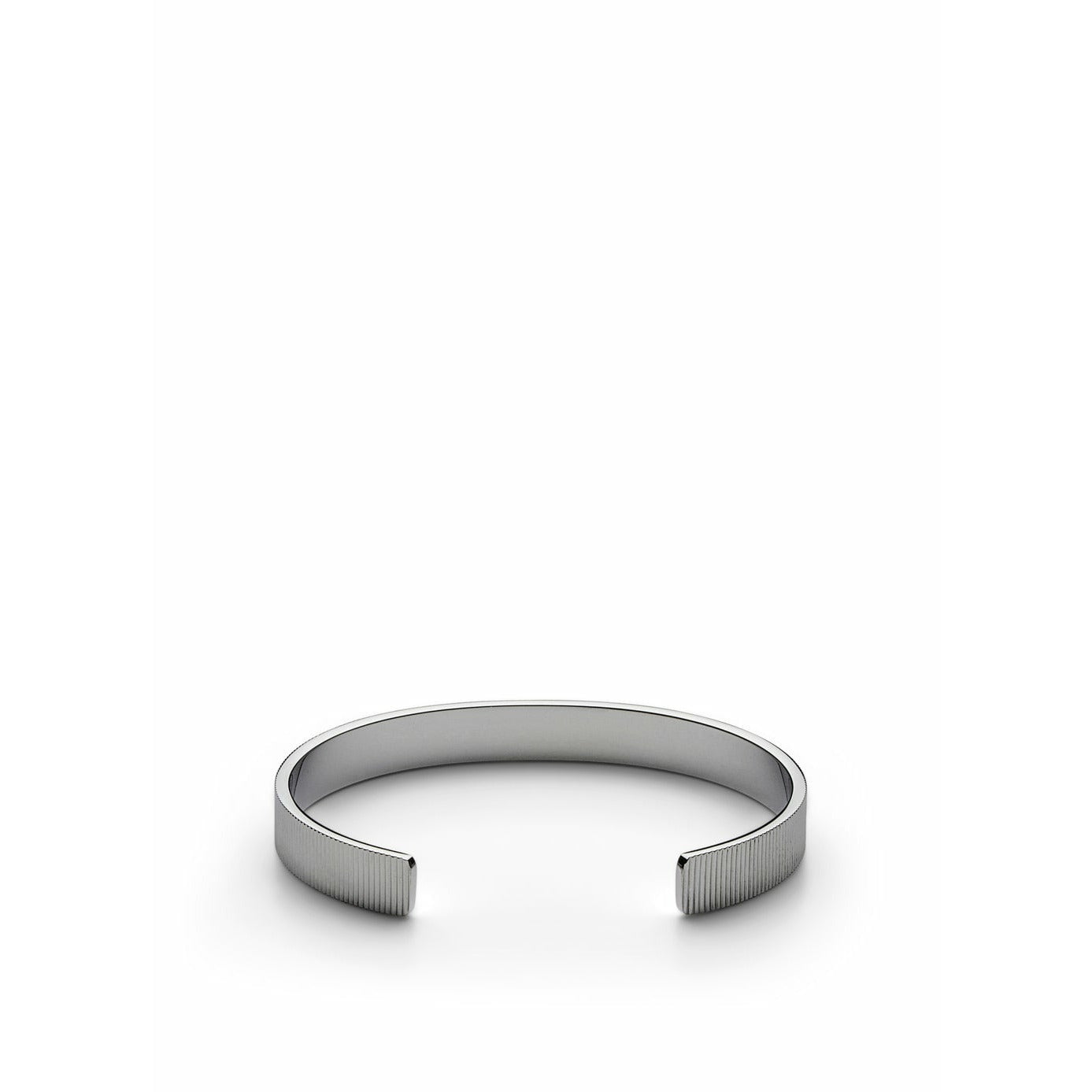 Skultuna ribbade armband litet polerat stål, Ø14,5 cm