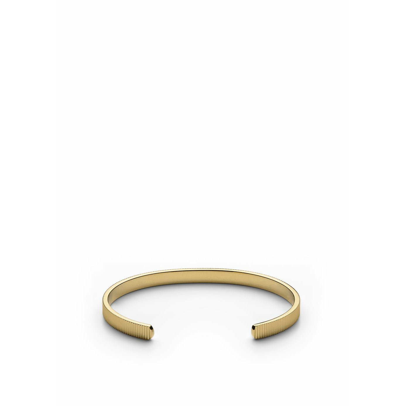 Skultuna ribbat tunt armband medium guld pläterad, Ø16,5 cm