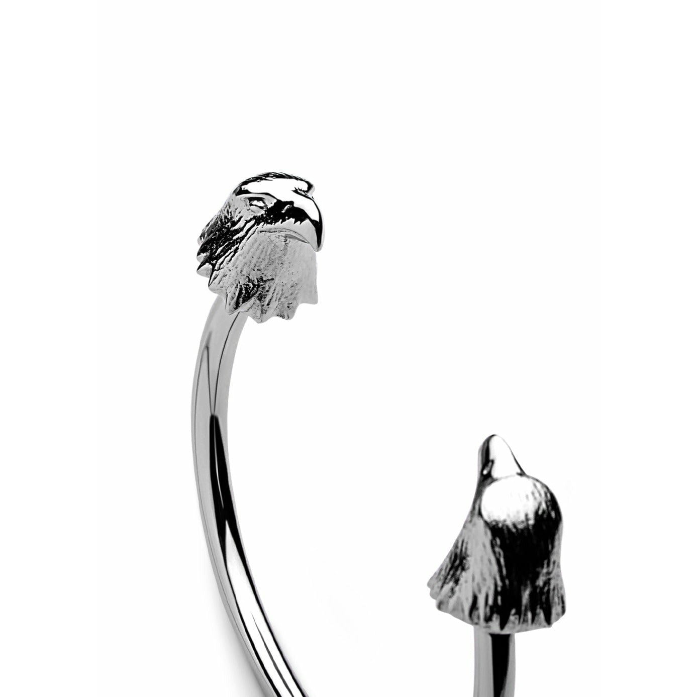 Skultuna el pulsador de águila salvaje nórdica de acero pulido grande, Ø18,5 cm