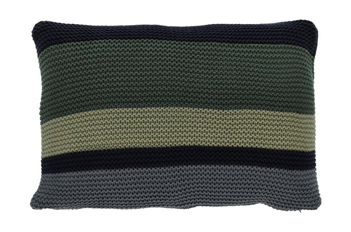 Södahl Cushion 40x60 Ball Knit, Forest Green/Black