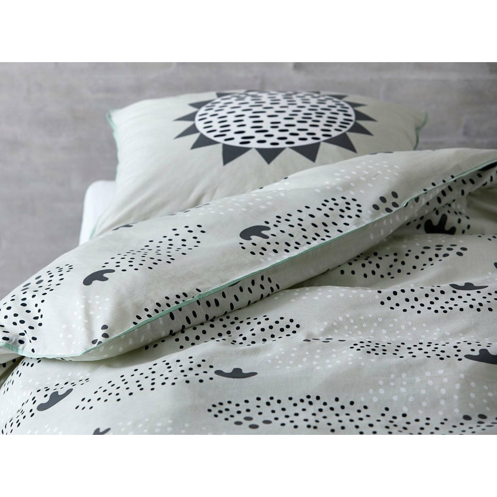 Söstahl regndroppar sängkläder 140x100 cm, svart