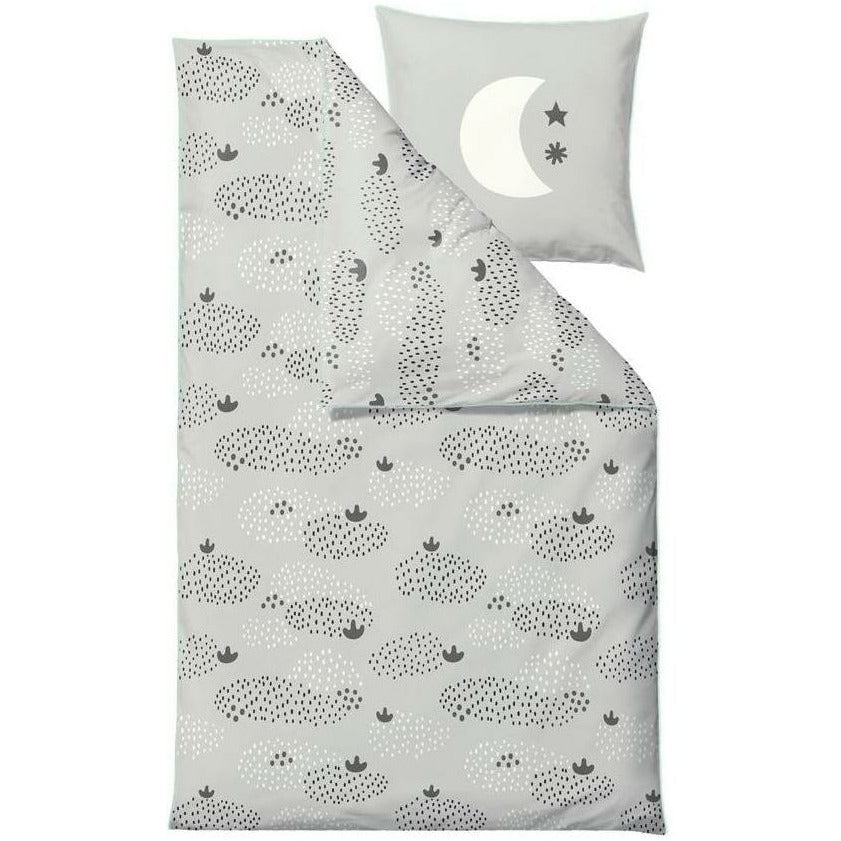 Söstahl regndroppar sängkläder 200x140 cm, svart