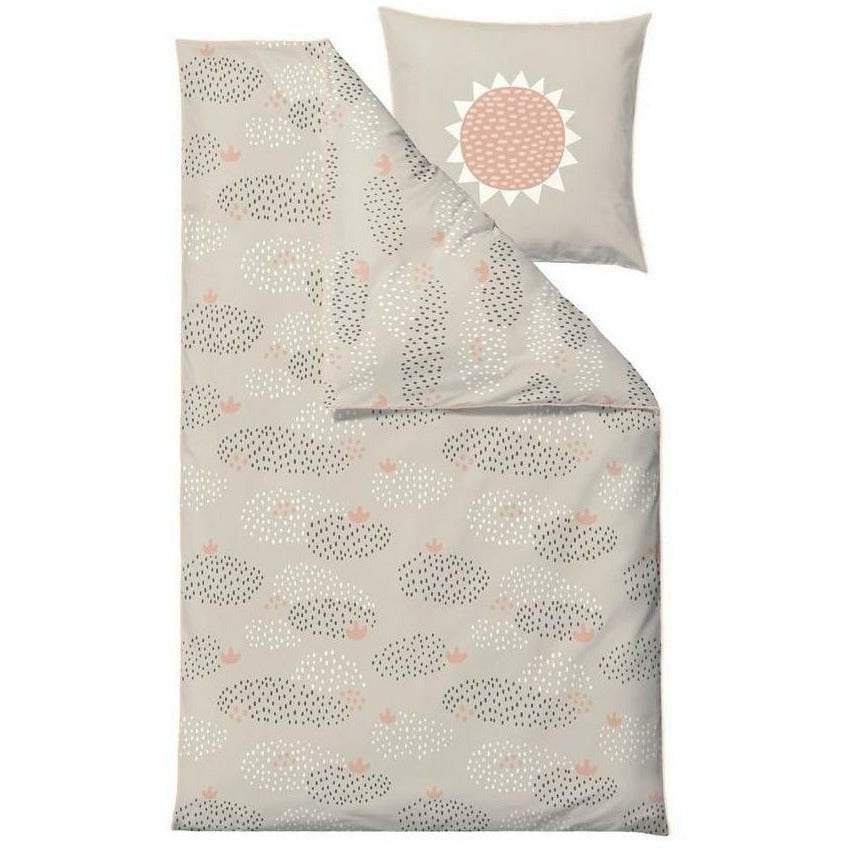Söstahl regndroppar sängkläder 200x140/60x63 cm, pastell