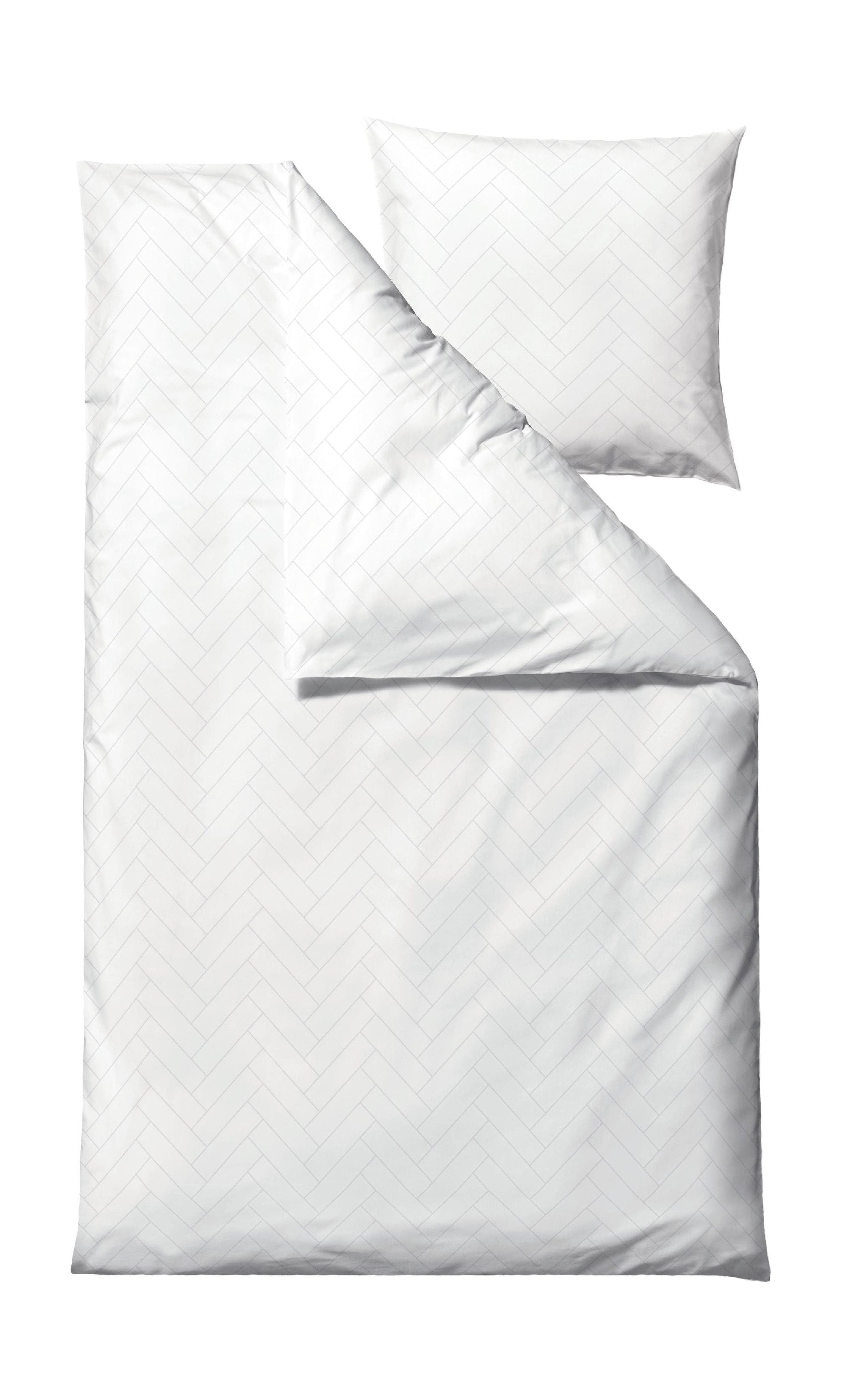 Ligne de lit de carreaux Södahl 140x200 cm, blanc