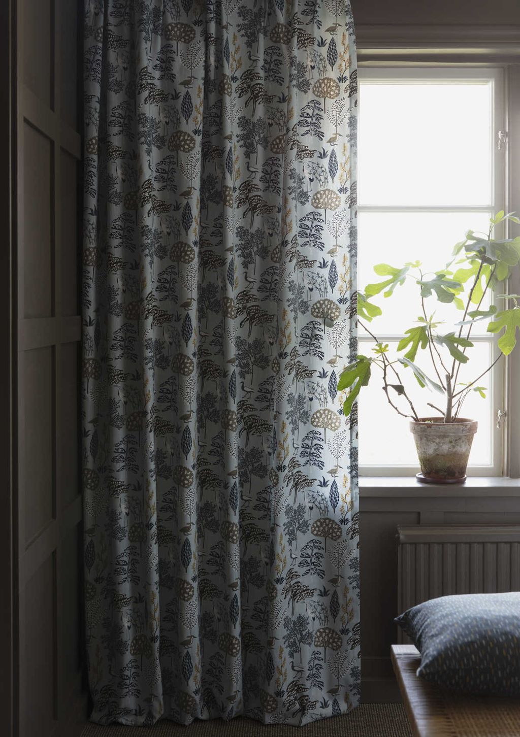 Spira Flora Fabric Width 150 Cm (Price Per Meter), Blue