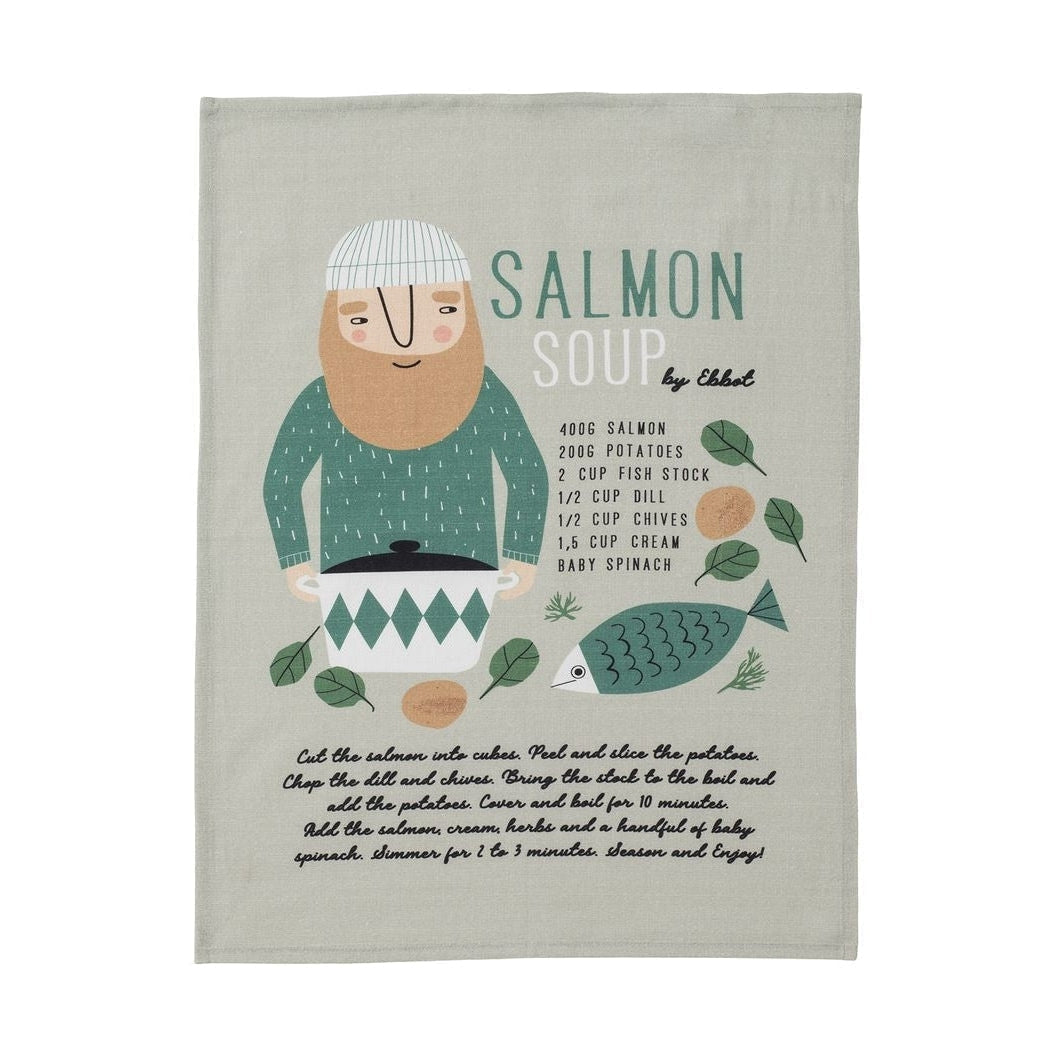 Spira Kompis te håndklæde Ebbot Salmon Soup, 47x65 cm