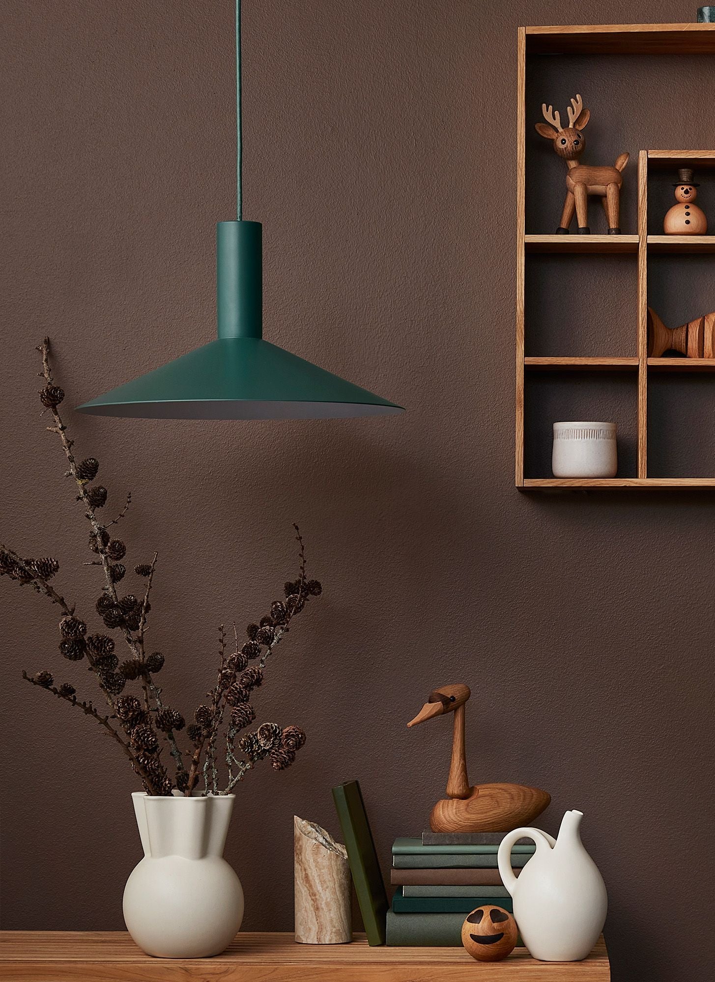 Forår Københavns Formel Pendant Lamp Ø40, Forest Green