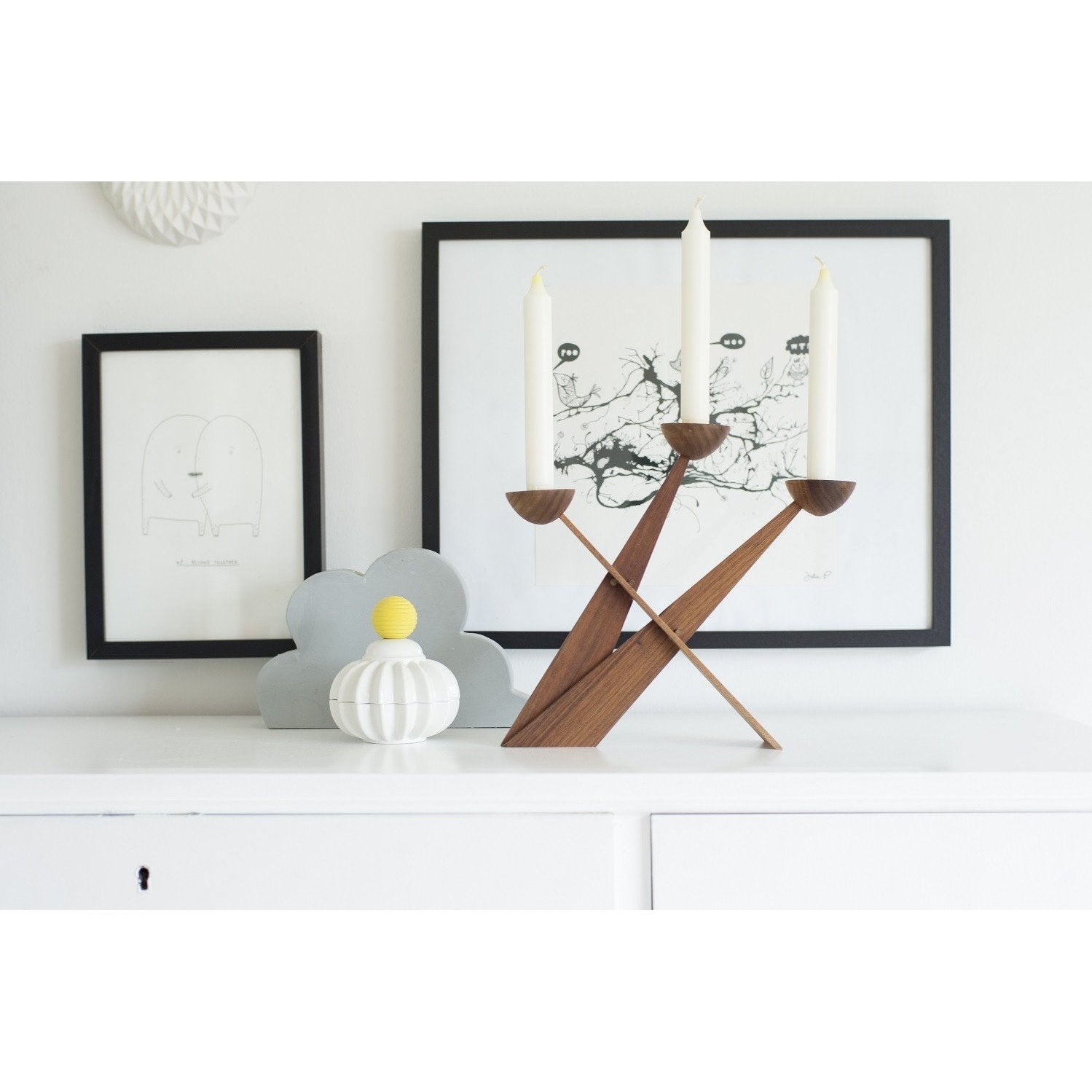 Spring Copenhagen Caravel Candlestick, Oak